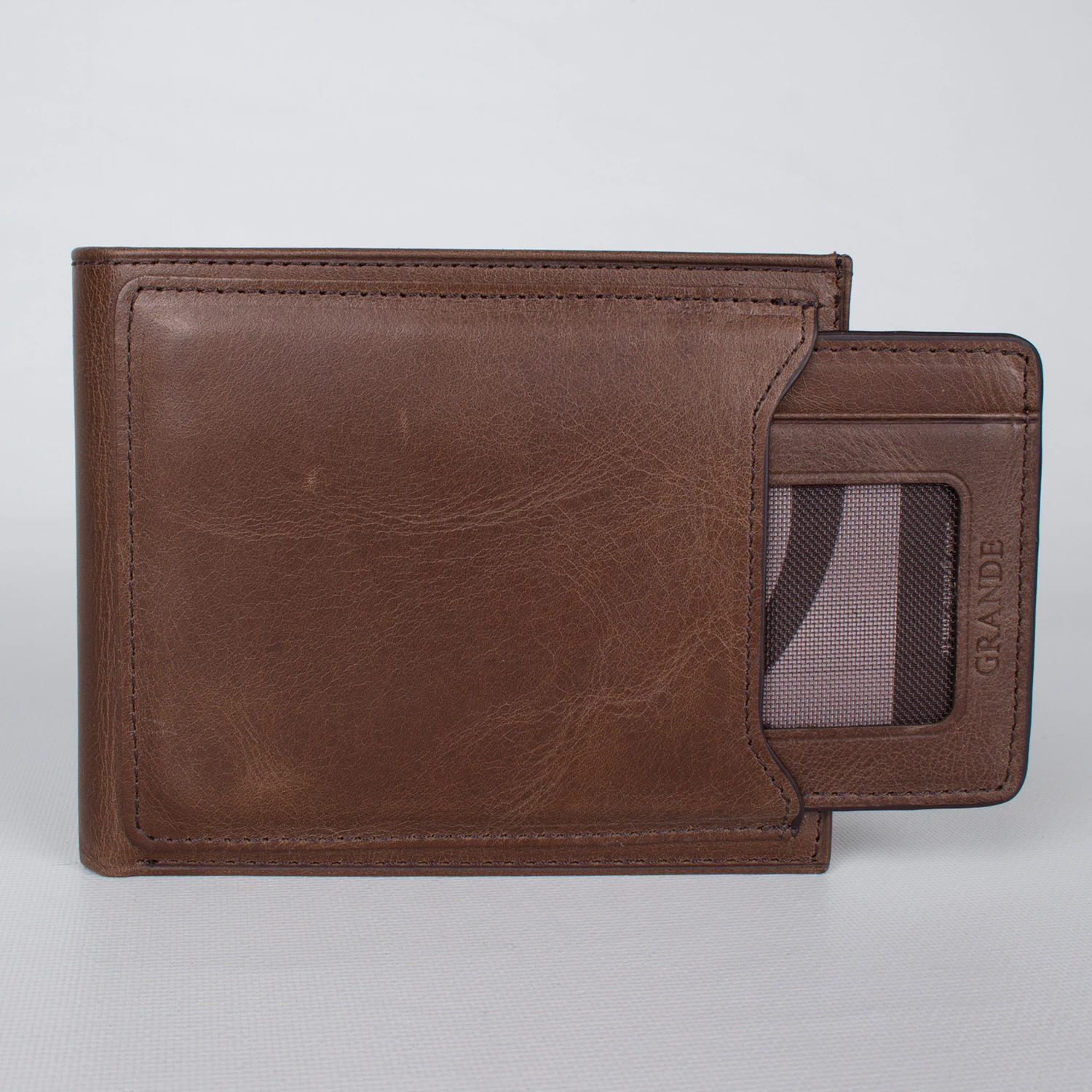 Bagacar 1595 Hakiki Deri Erkek Cüzdanı Kahve