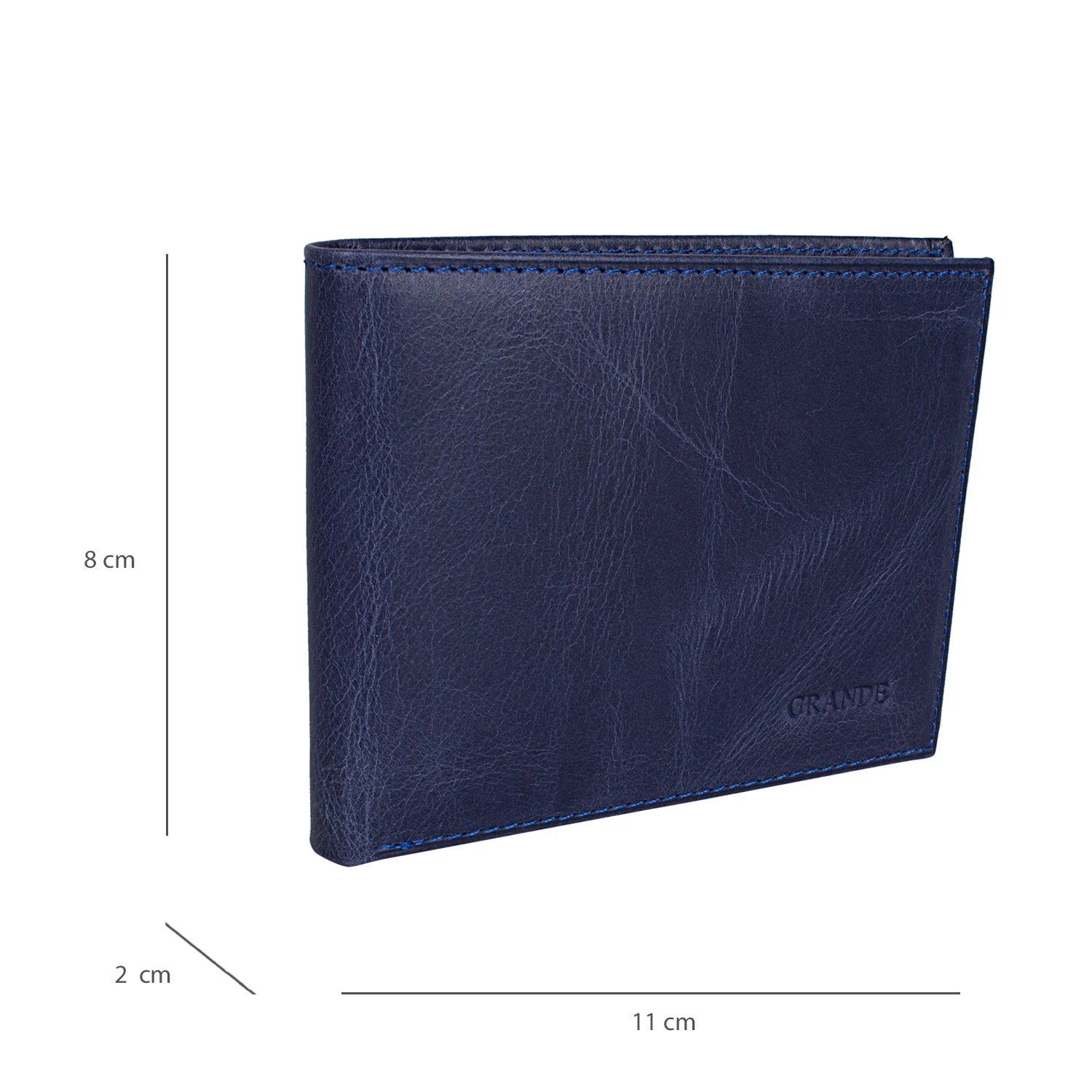 Bagacar 1738 Hakiki Deri Erkek Cüzdanı Lacivert