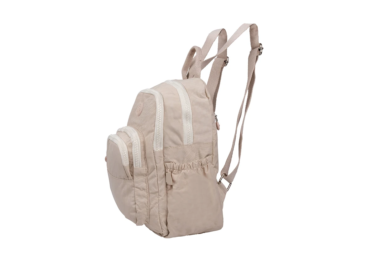 Bagacar Kaliteli Klınkır Hafif Su Geçirmez Kumaş Sırt Çantası Krem