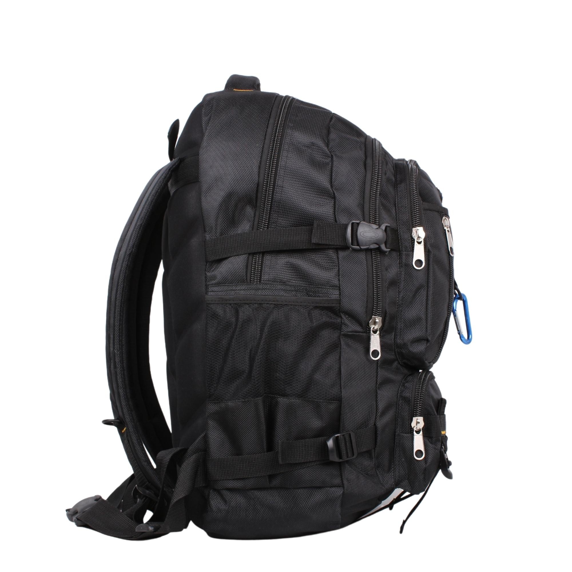 Bagacar IZDAG Siyah Siyah Seyahat Sırt Çantası 60 LT 17" Laptop Bölmeli