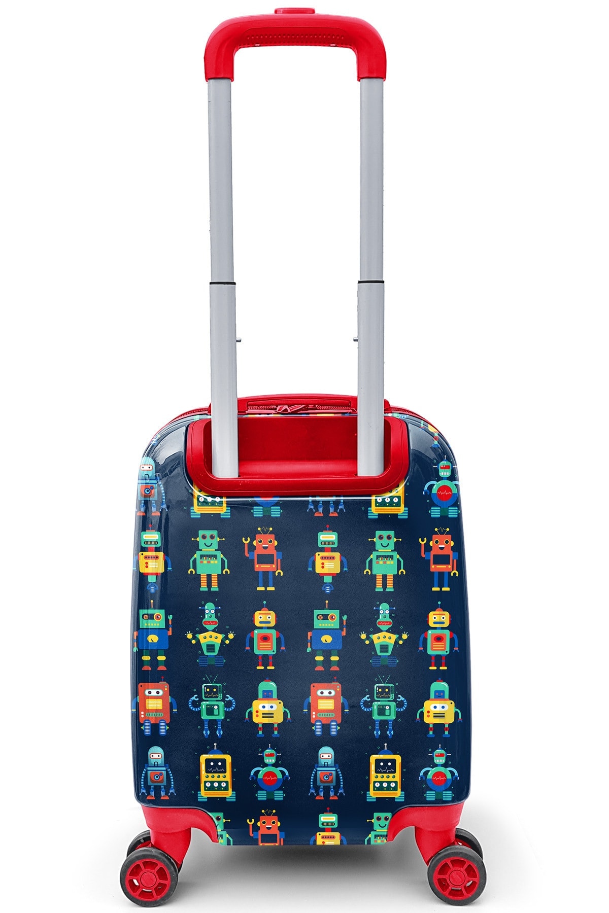 Bagacar Yaygan Kids Lacivert Çivit Robot Desenli Çocuk Valizi 16746