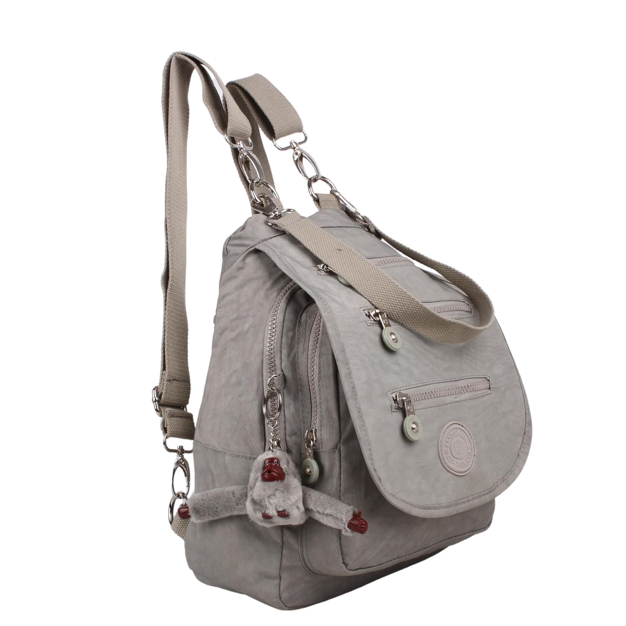 Kenyon Cox 8601 Krem Unisex Klınkır Maymunlu Günlük Kol ve Sırt Çantası