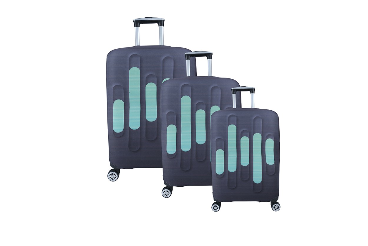 Bagacar Çizgi 3lü Set Valiz Kılıfı, 3 lü Valiz Kemeri, 3lü Valiz Etiketi