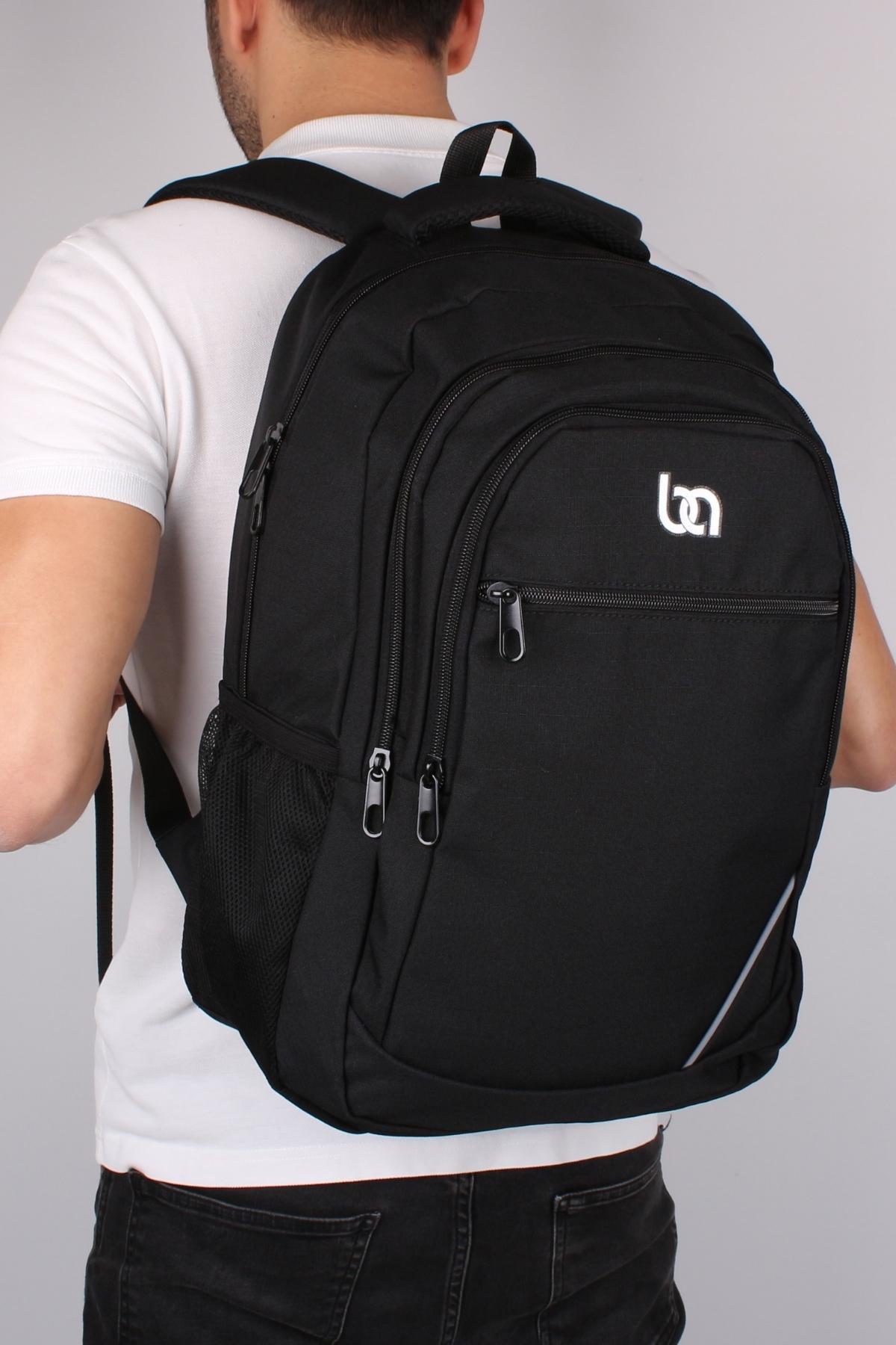 Bagacar IZ1134 Siyah Unisex Okul ve Günlük Sırt Çantası