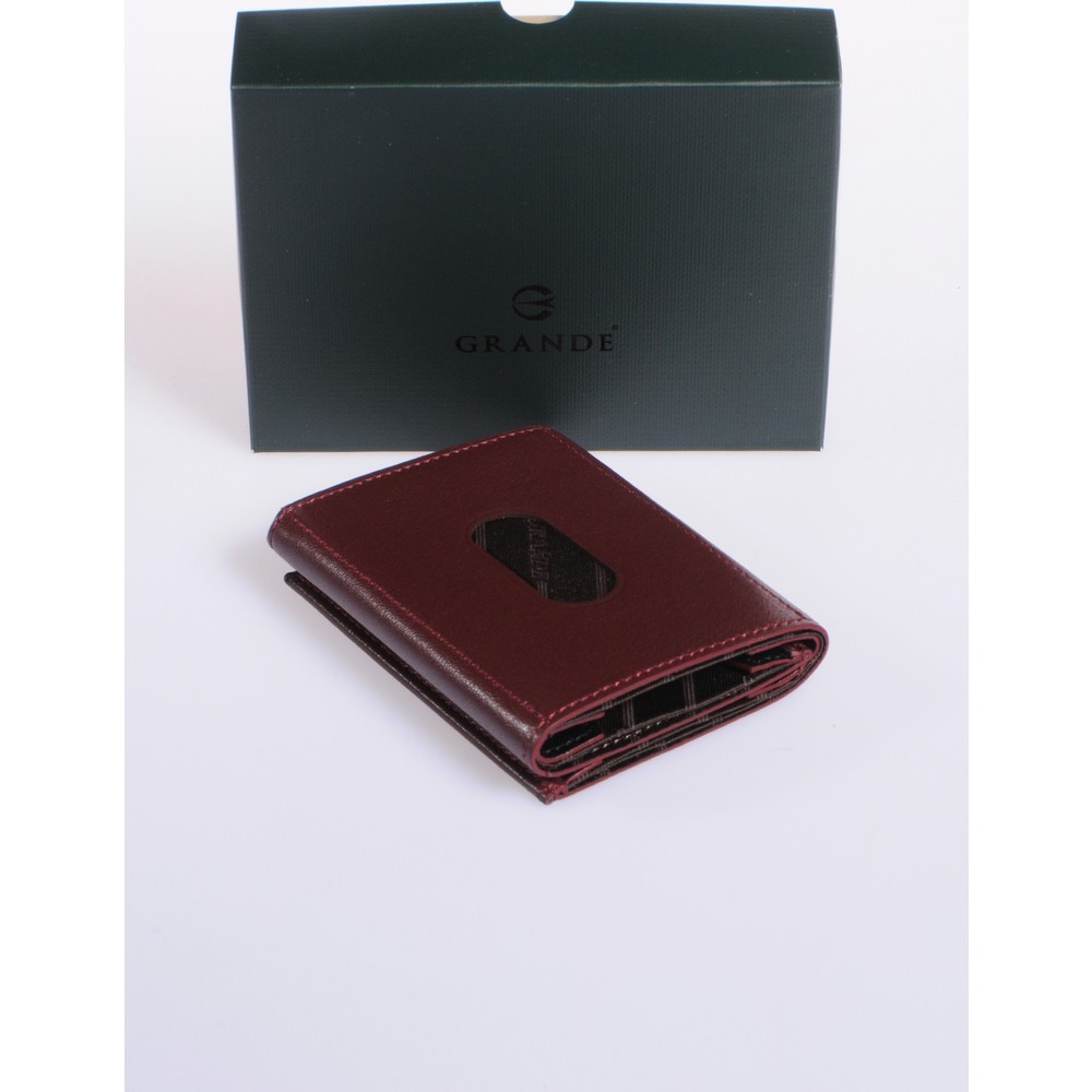 Grande 724 Unisex Hakiki Deri Kartlık Bordo