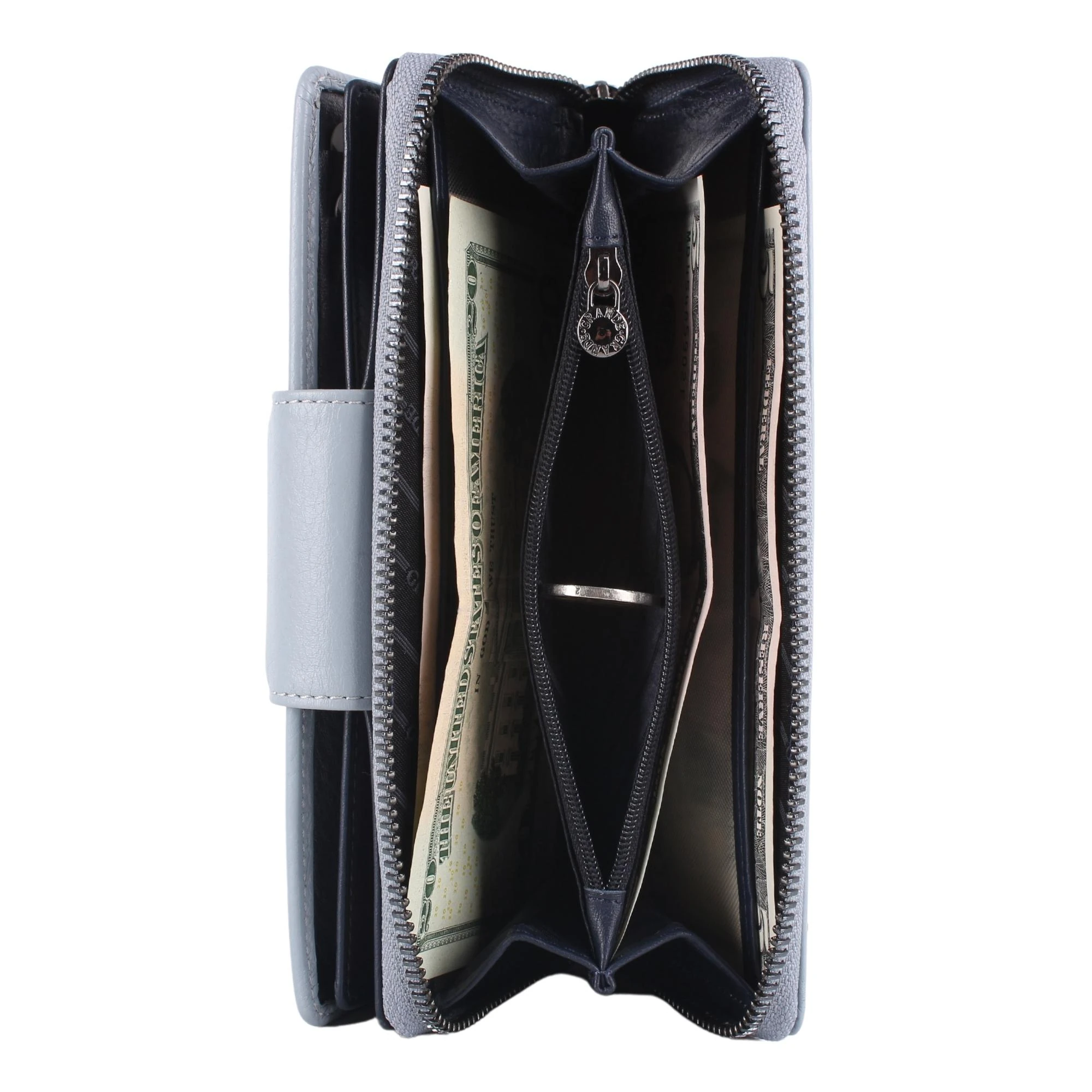 Legend Leather 2714 Bayan Hakiki Deri Cüzdan Buz Mavi