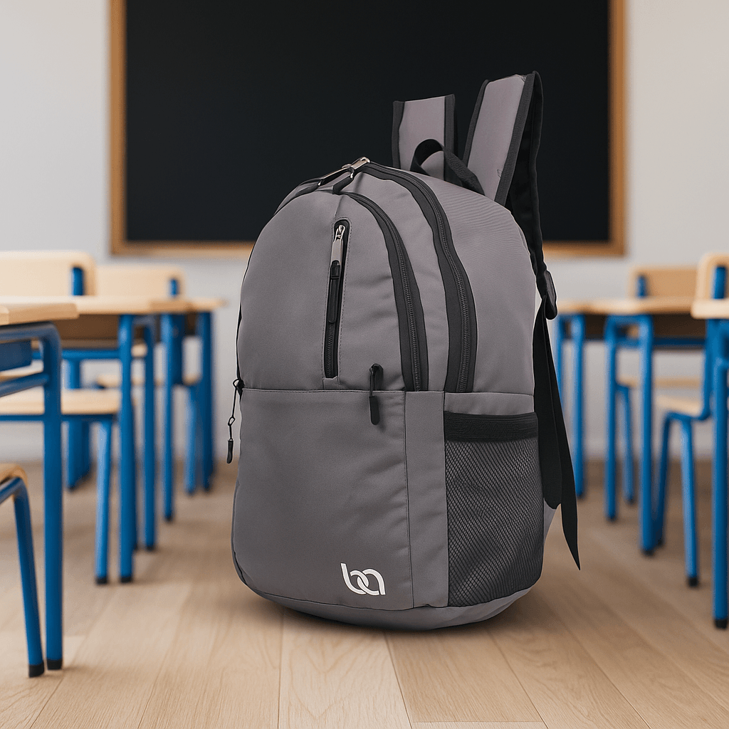 Bagacar Mnt Cepli Gri Unisex Okul ve Günlük Sırt Çantası