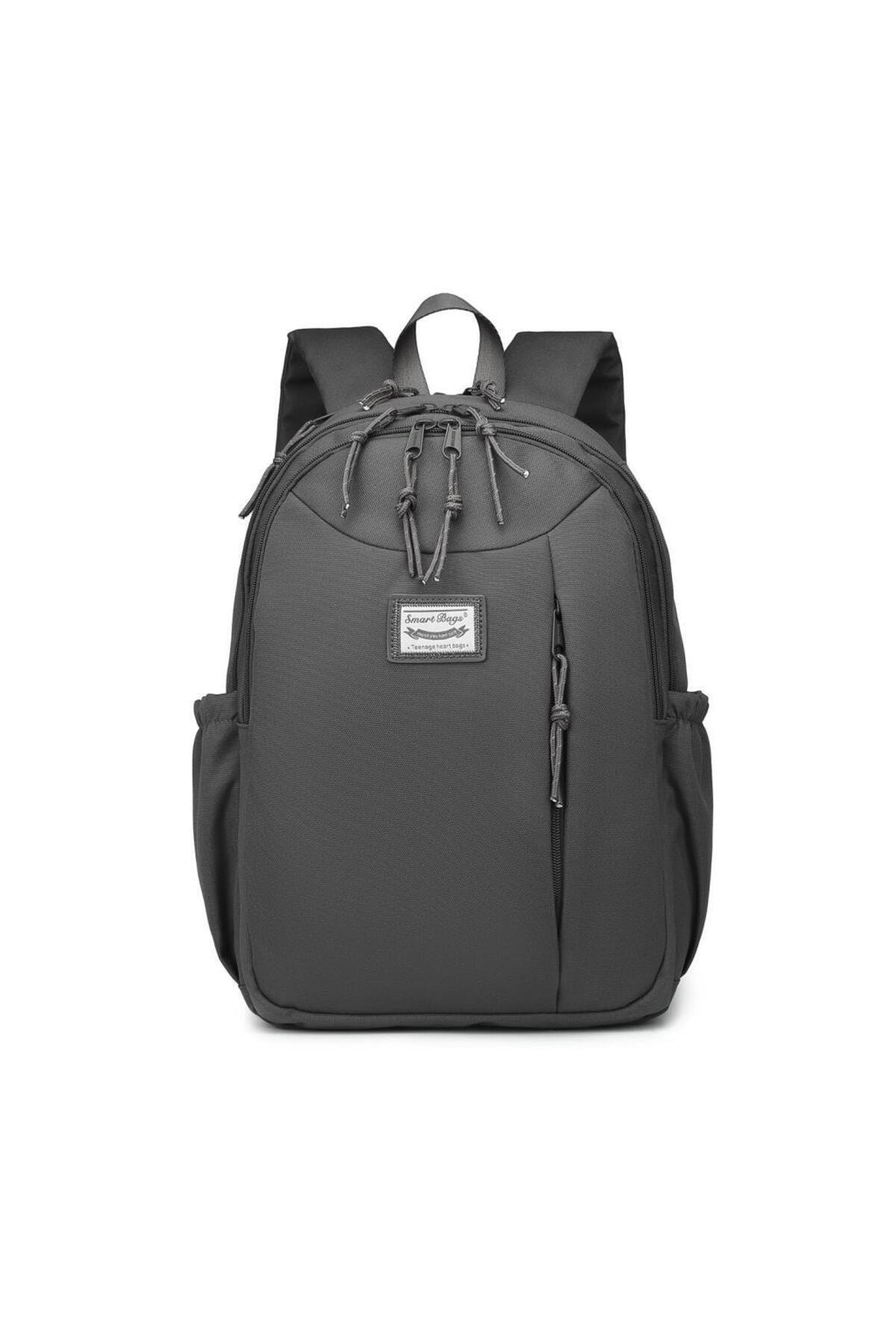 Bagacar Smart Bag 3200 Okul ve Günlük Laptop Bölmeli Sırt Çantası Koyu Gri
