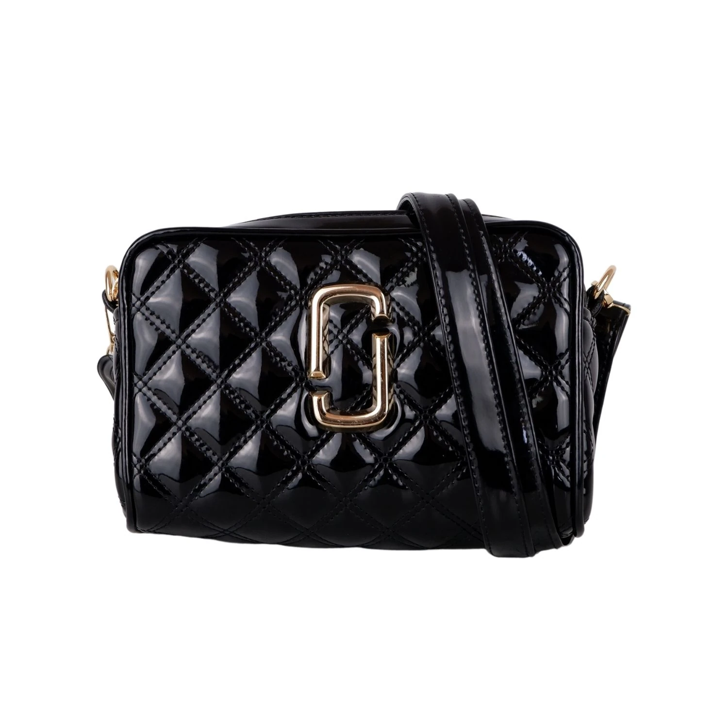 Bagacar Kapitone Bayan Çapraz El ve Omuz Çantası Rugan Siyah