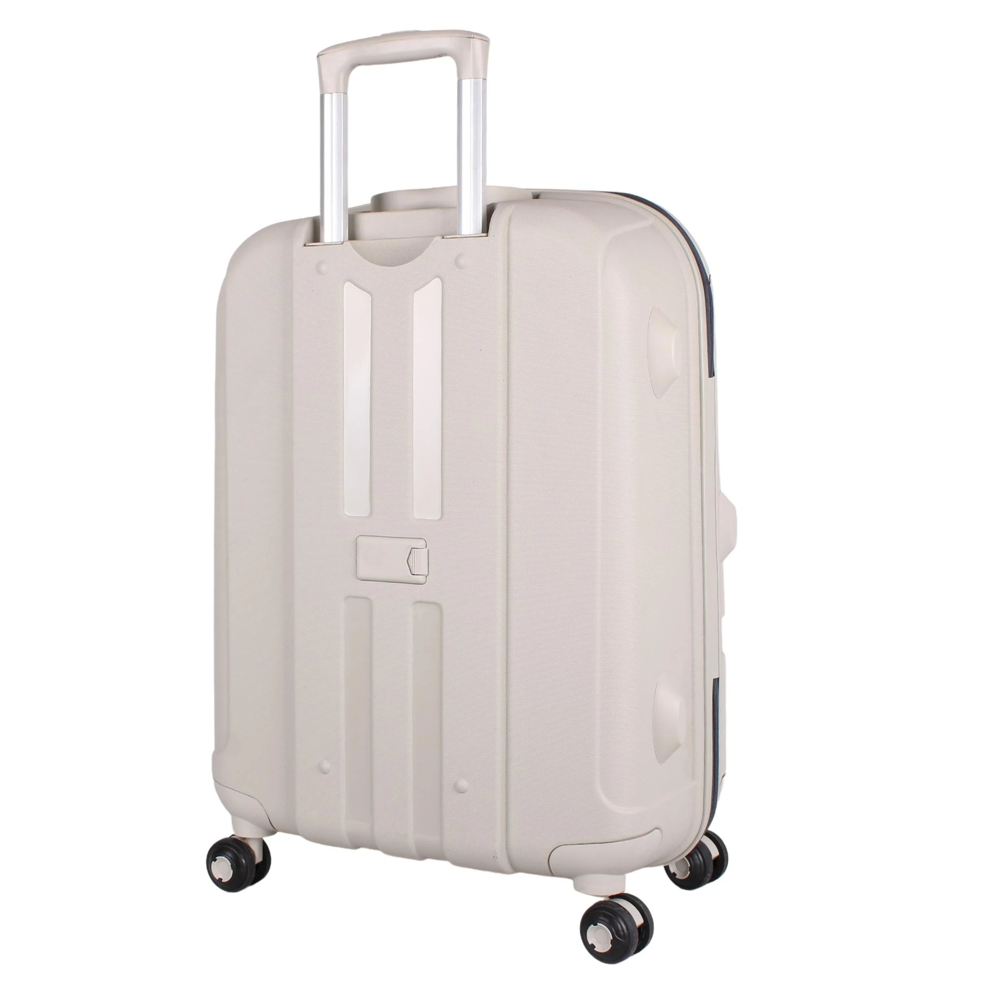 Bagacar IV Sert Silikon Kırılmaz Büyük Boy Valiz Bej