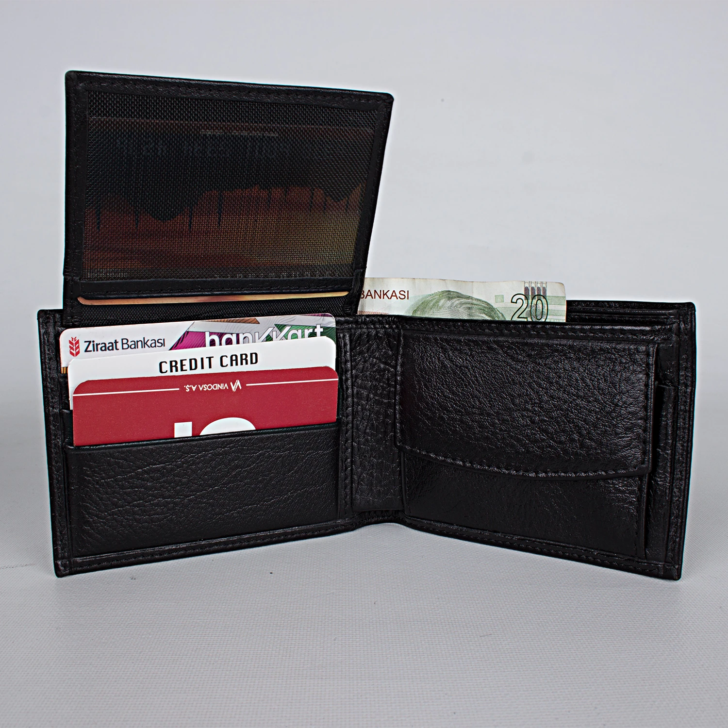 Bagacar 5010 Hakiki Deri Cüzdan Siyah Renk