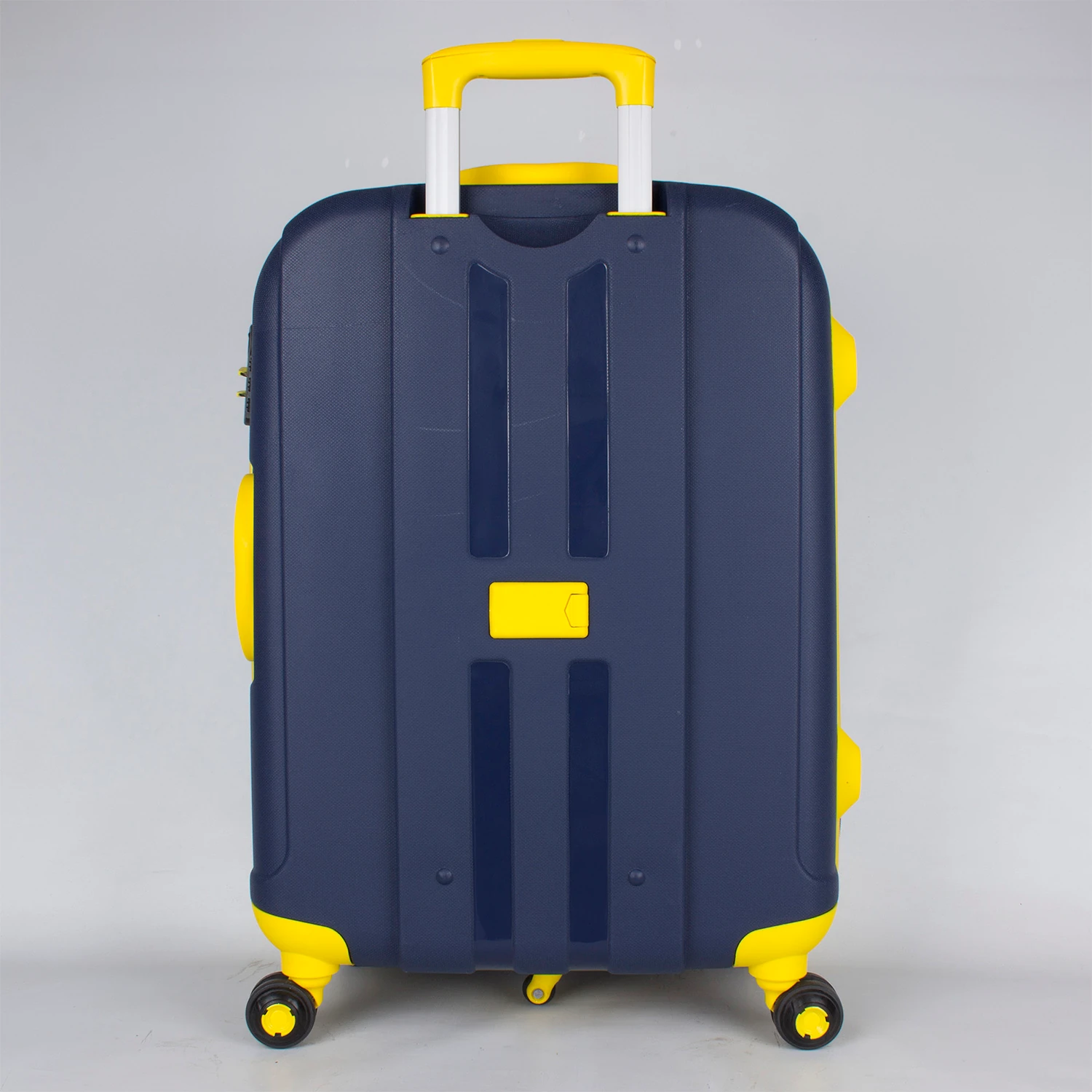 Bagacar Shell Silikon Kırılmaz Valiz Seti Lacivert Sarı