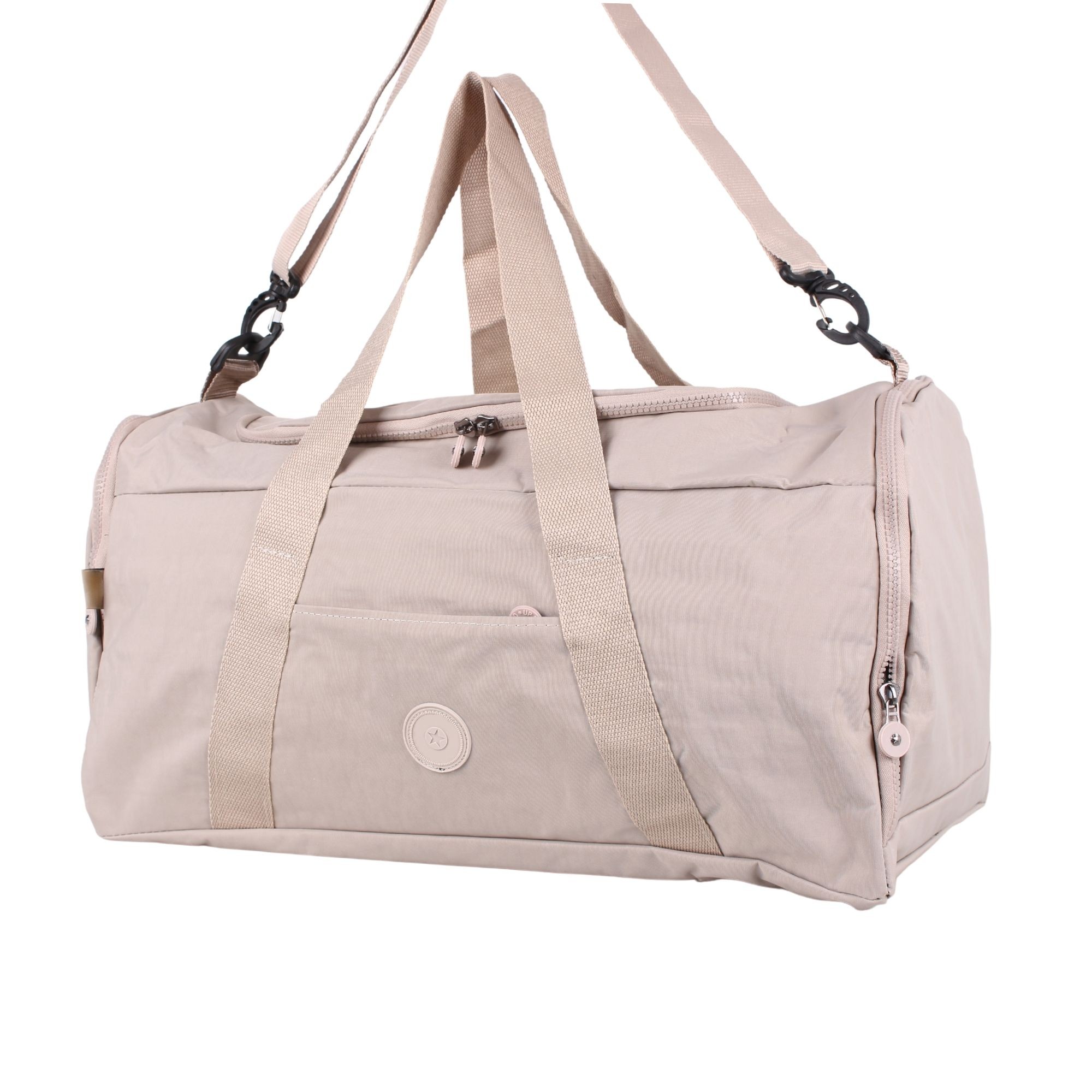 Bagacar UR6020 Bej Klinkır Kumaş Plaj Spor ve Seyahat Çantası