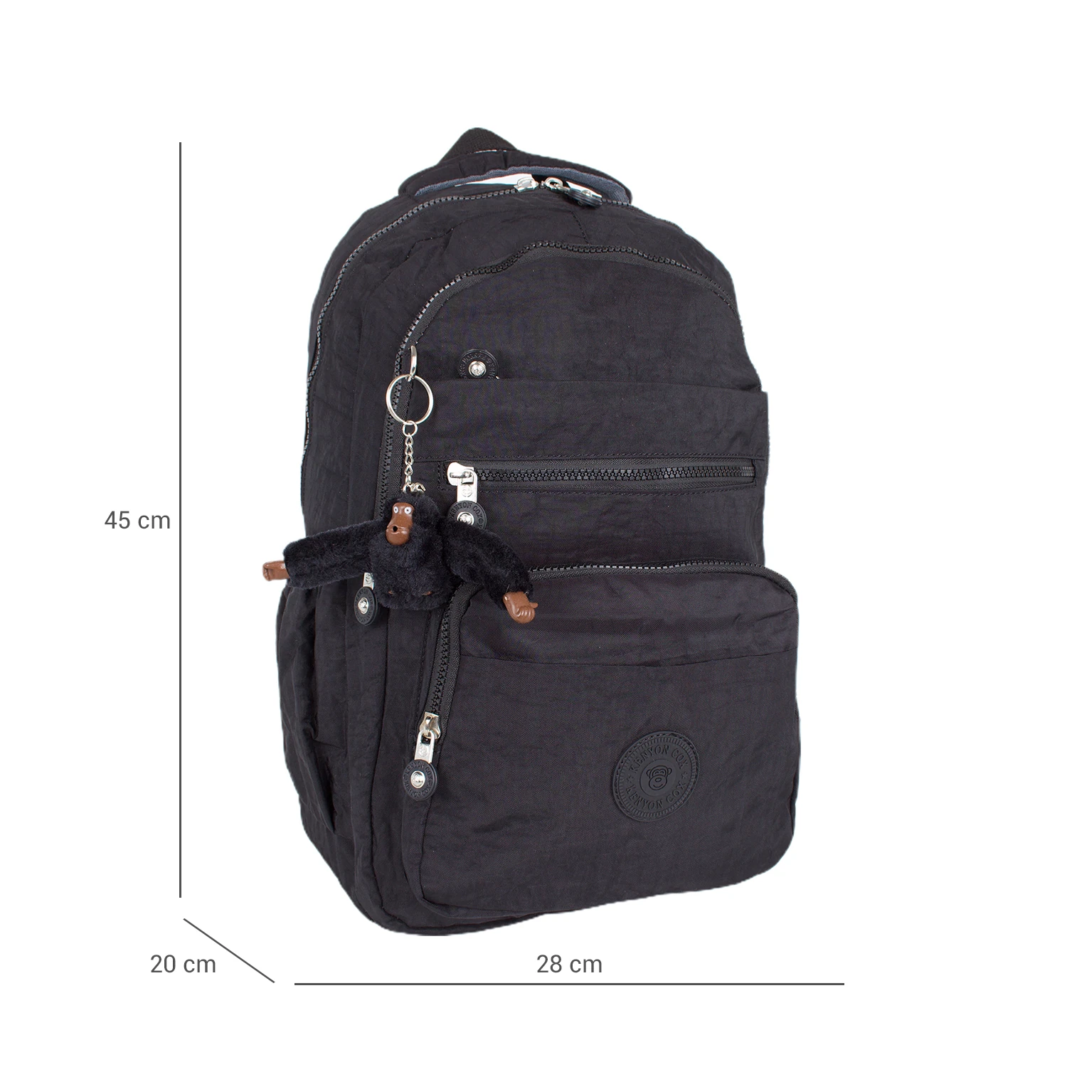 Kenyon 1763 Unisex Klinkır Kumaş Sırt Çantası Siyah