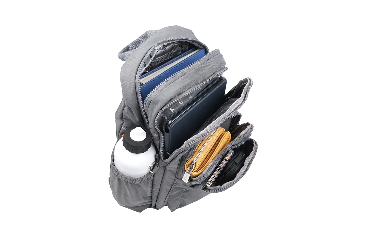 Bagacar Kaliteli Klınkır Hafif Su Geçirmez Kumaş Sırt Çantası Gri