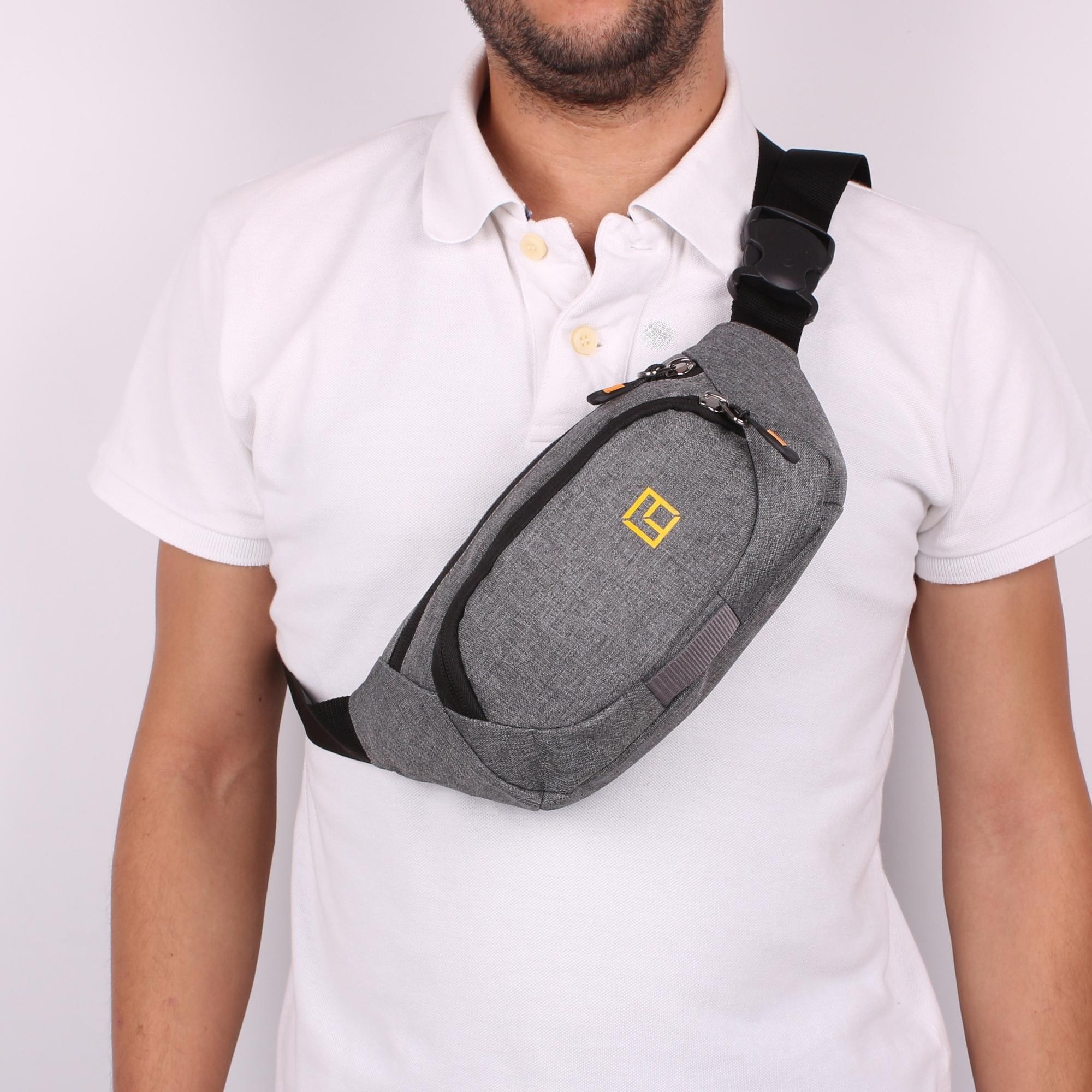 Bagacar Loop Model 2000 Unisex Gri Body Bag ve Bel Çantası