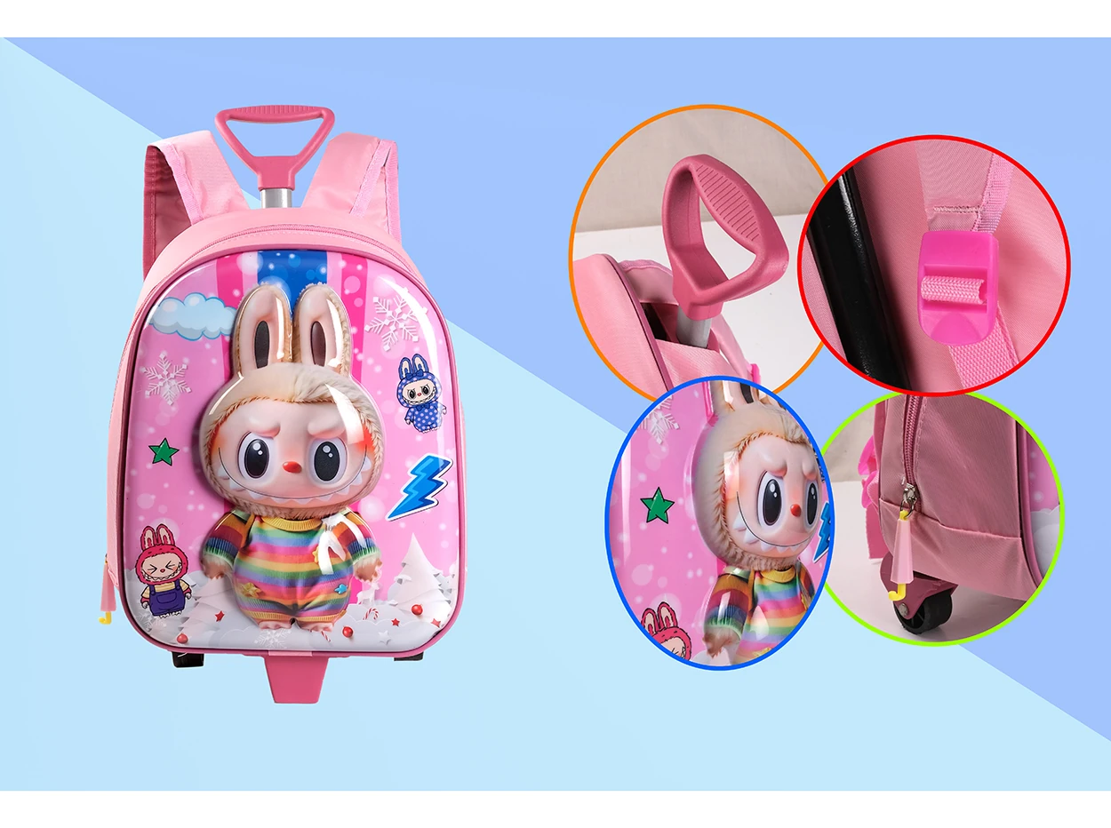 Bagacar Tekerlekli Anaokulu ve Kreş Çocuk Sırt Çantası