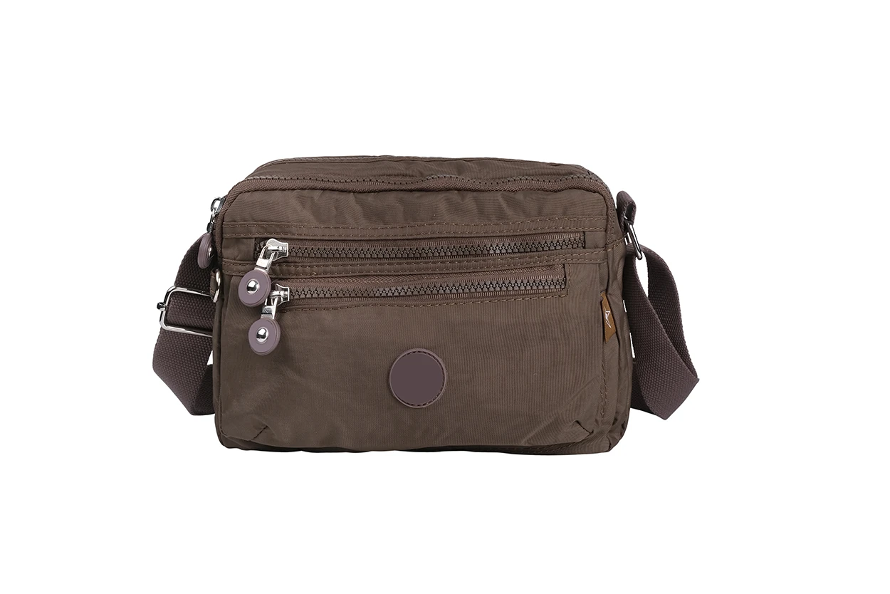 Bagacar 216 Klinkır Kaliteli Kumaş Bayan Çapraz Omuz Çantası Vizon