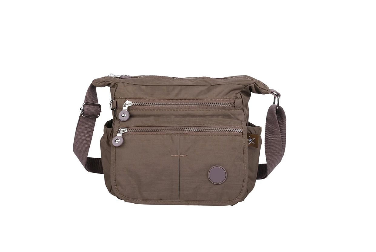 Bagacar Klinkır Kumaş Bayan Çapraz Omuz Çantası Vizon