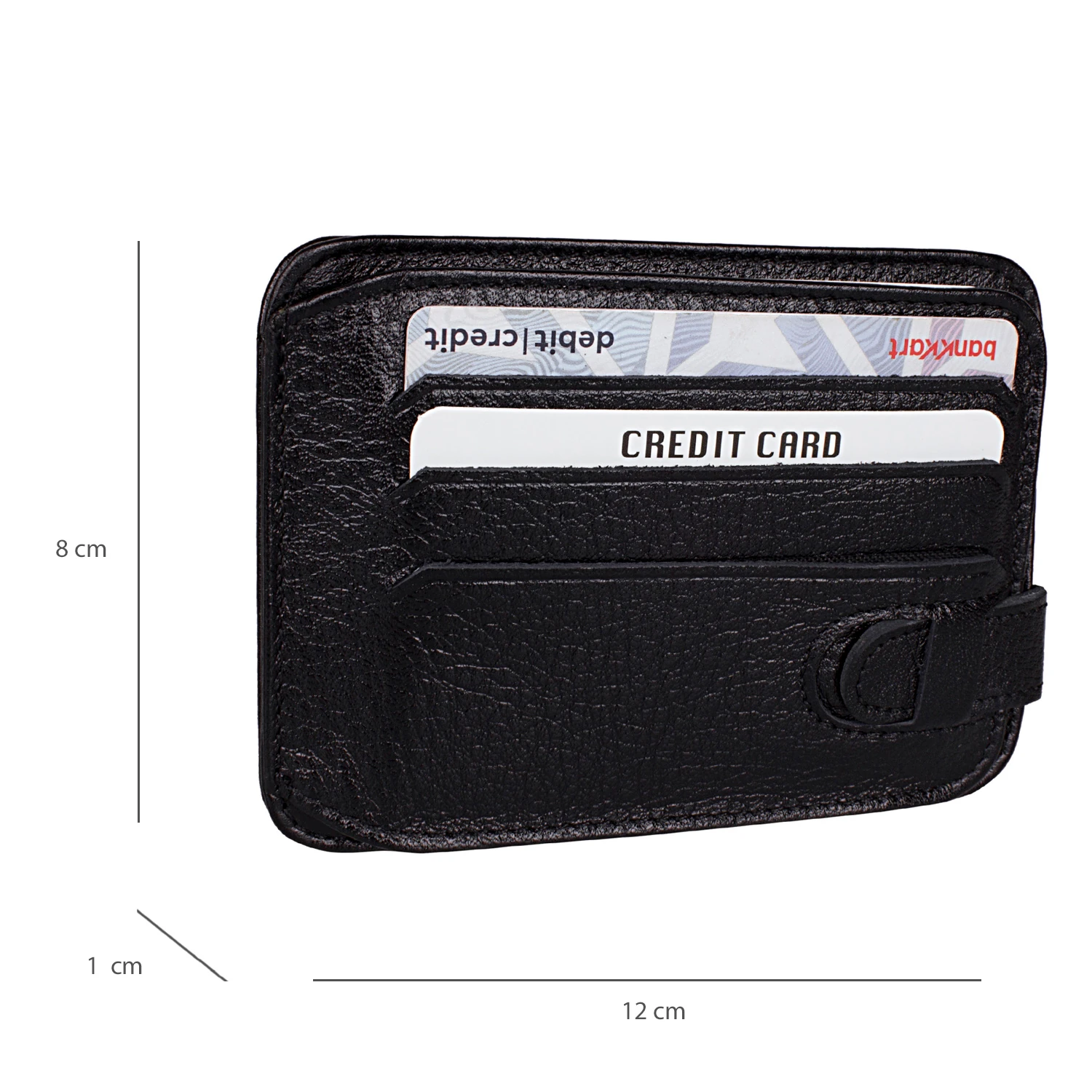 Bagacar 12010 Hakiki Deri Cüzdan Siyah Renk