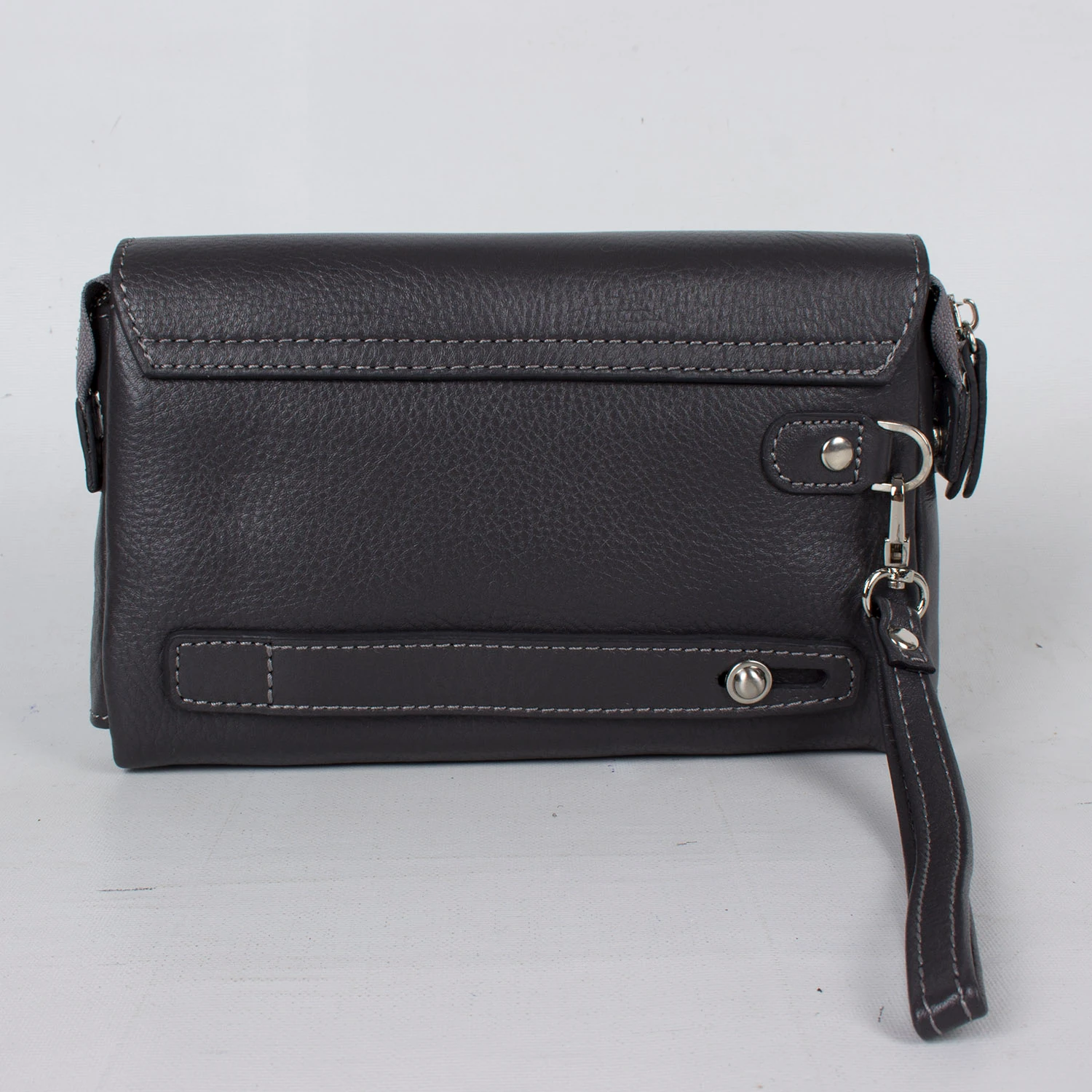 Grande 4280 Hakiki Deri Unisex El Portföy Çantası Antrasit