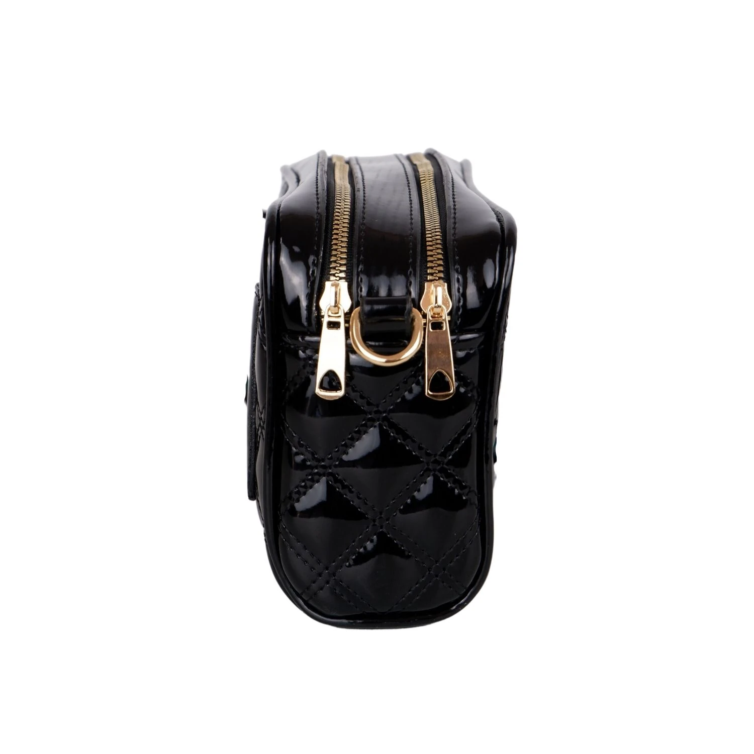 Bagacar Kapitone Bayan Çapraz El ve Omuz Çantası Rugan Siyah