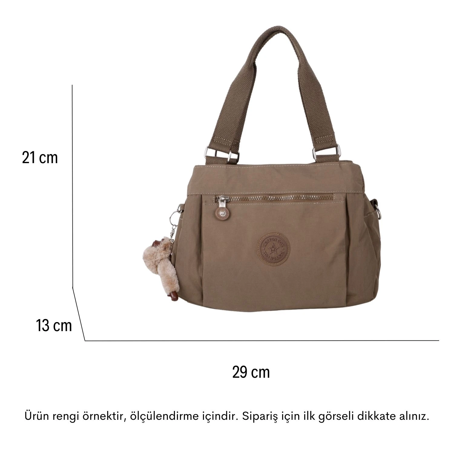 Kenyon C1112  Klinkır Kumaş Bayan Çapraz El Omuz Çantası Desenli