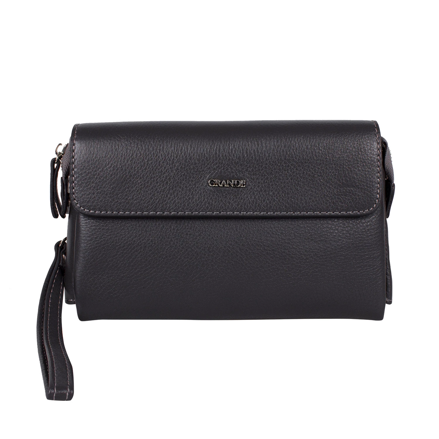 Grande 4280 Hakiki Deri Unisex El Portföy Çantası Antrasit