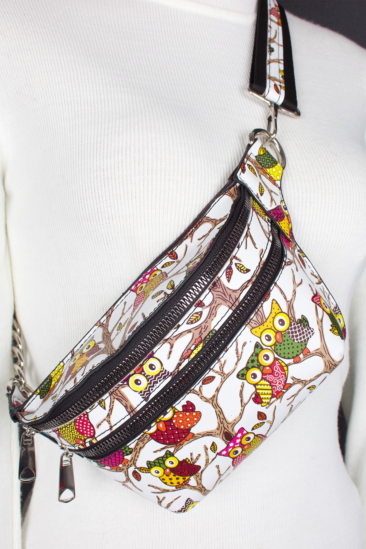 Bagacar Fashion Tulum Gögüs Bel Çantası Kuşlu
