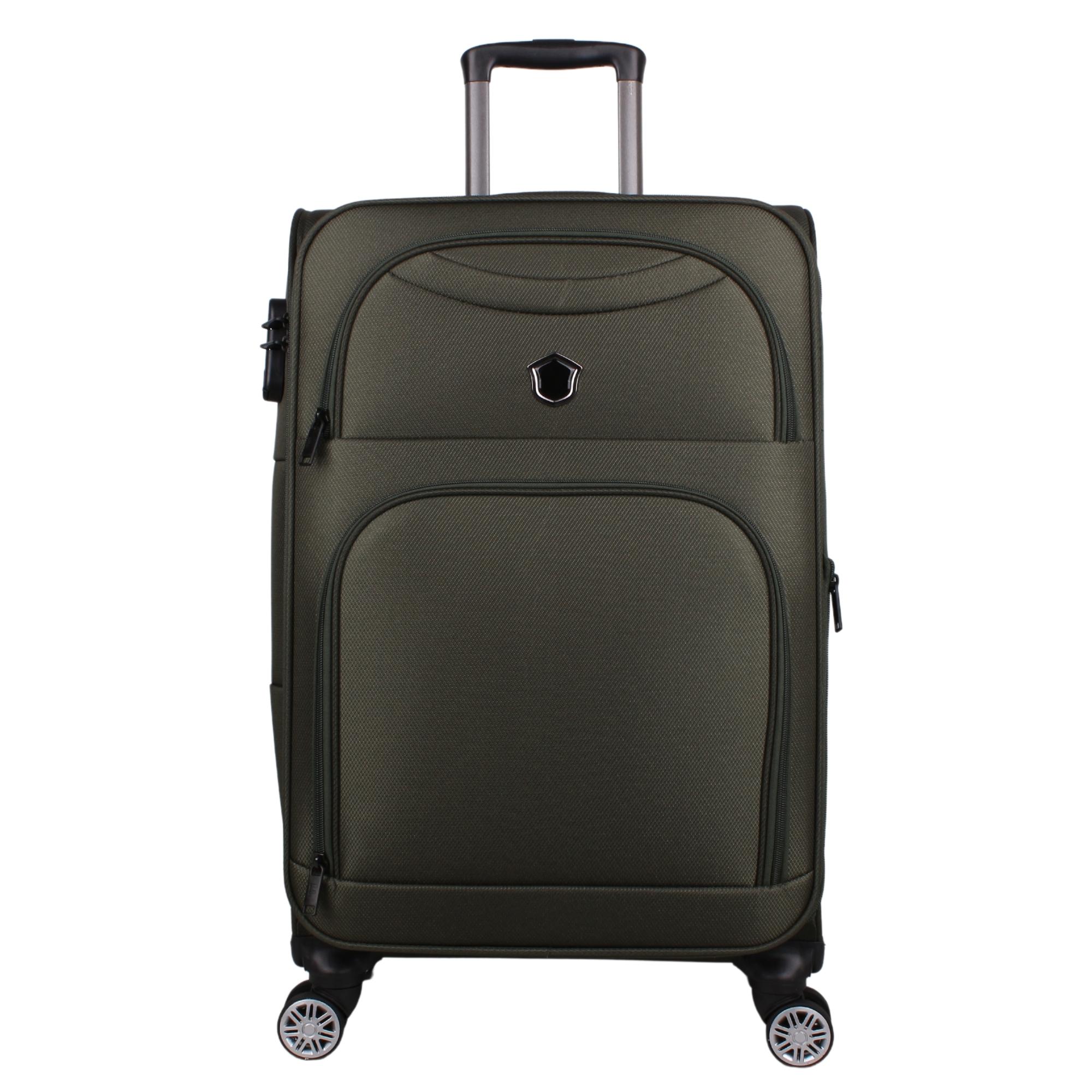 Bagacar Ultra Lıght Körüklü Kumaş Büyük Boy Valiz Yeşil