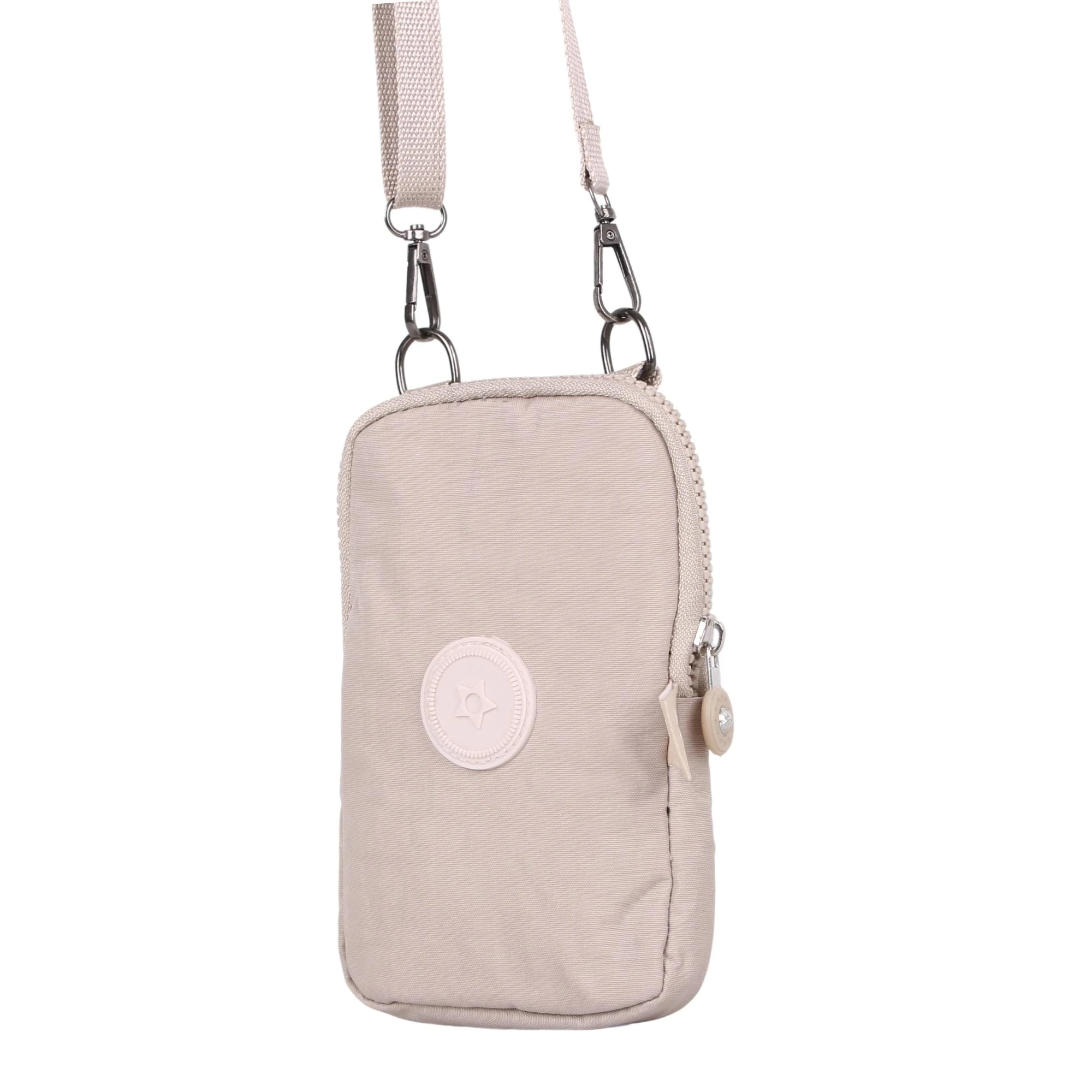 Bagacar Klinkır Kumaş Telefonluklu Çanta Bej