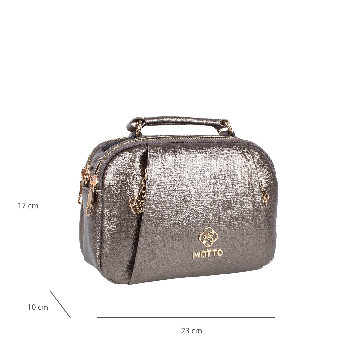 Bagacar Motto 1339 Bayan Çapraz El ve Omuz Çantası Gümüş