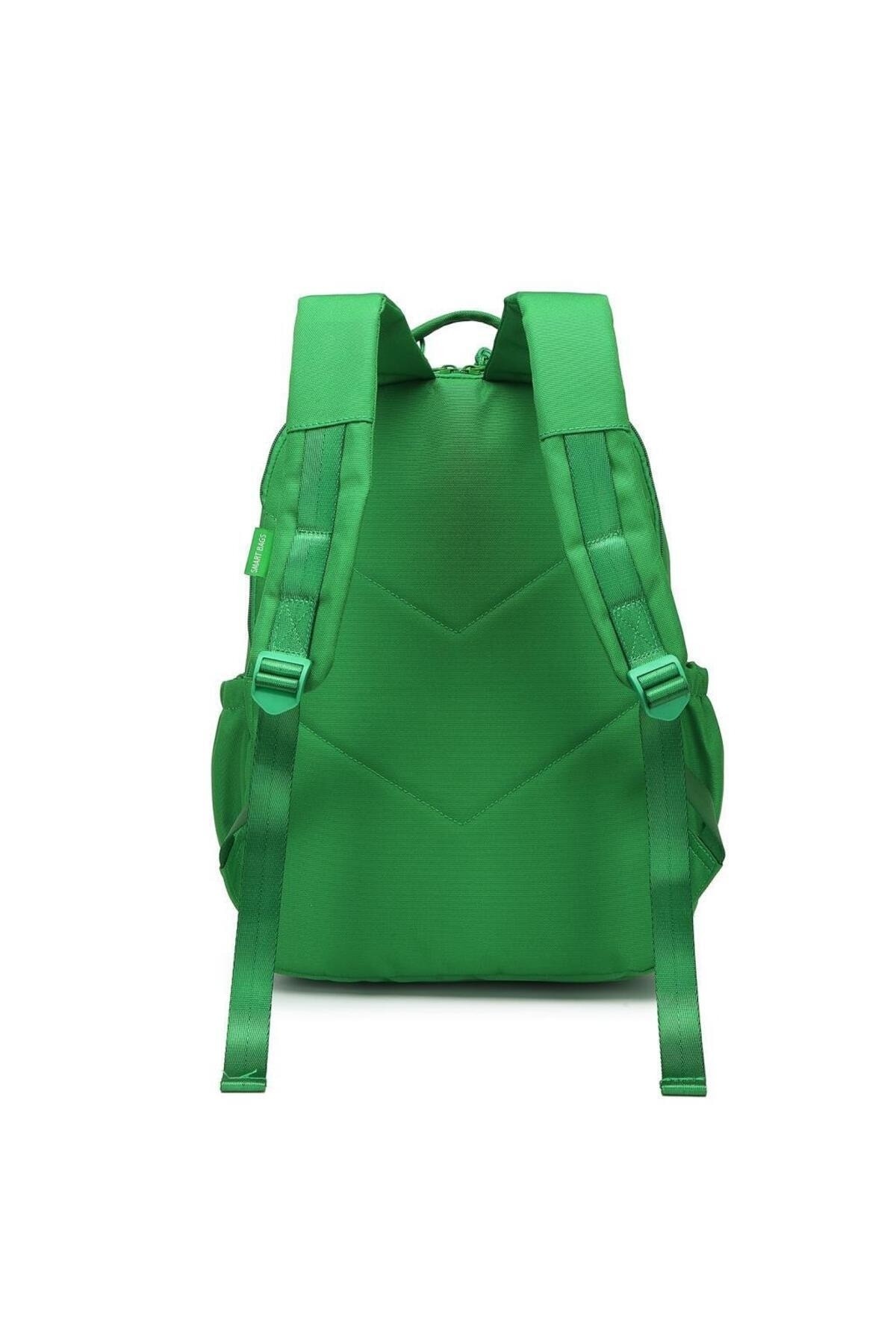 Bagacar Smart Bag 3198 Okul ve Günlük Laptop Bölmeli Sırt Çantası Yeşil