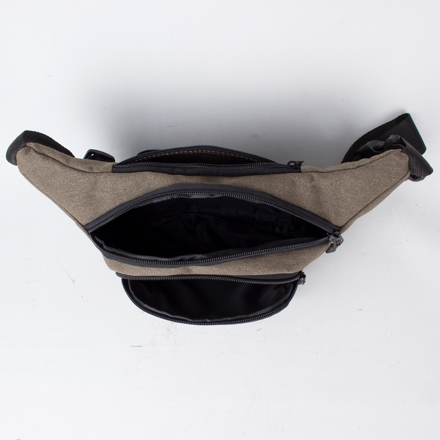 Seenteen 3471 Unisex Kanvas Bel Çantası Siyah