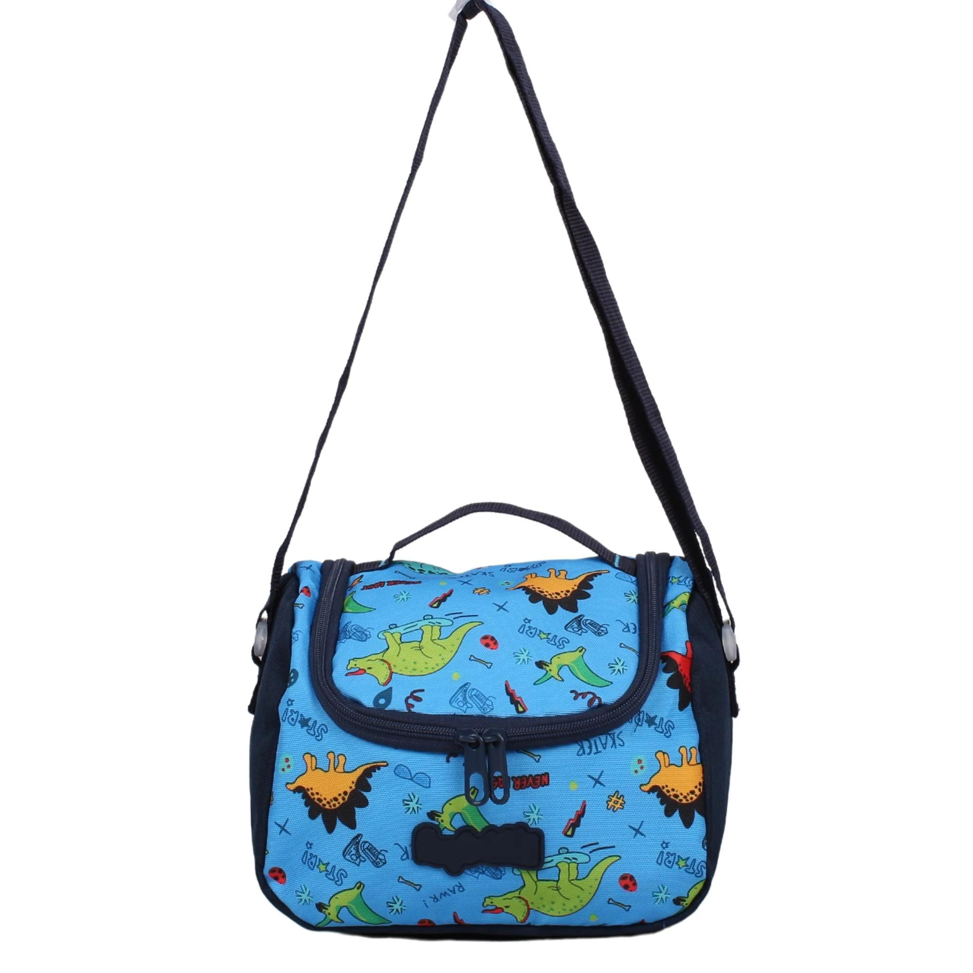 Bagacar Kids Erkek Mavi Dinazor Model Kalemlikli Beslenmeli Set Sırt Çantası