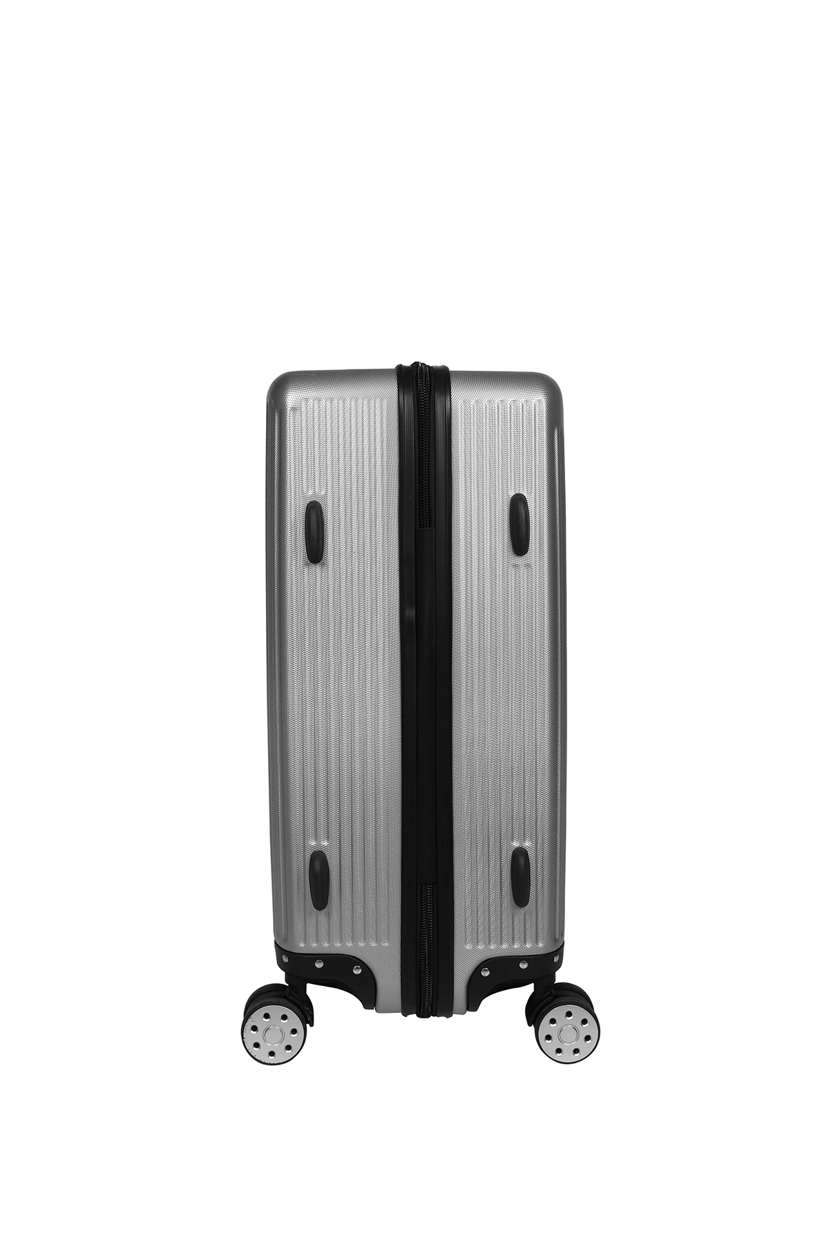 Bagacar Abs Özel Üretim Bardak, Şişe Koymalı Orta Boy Valiz Gri+ETİKET HEDİYELİ!