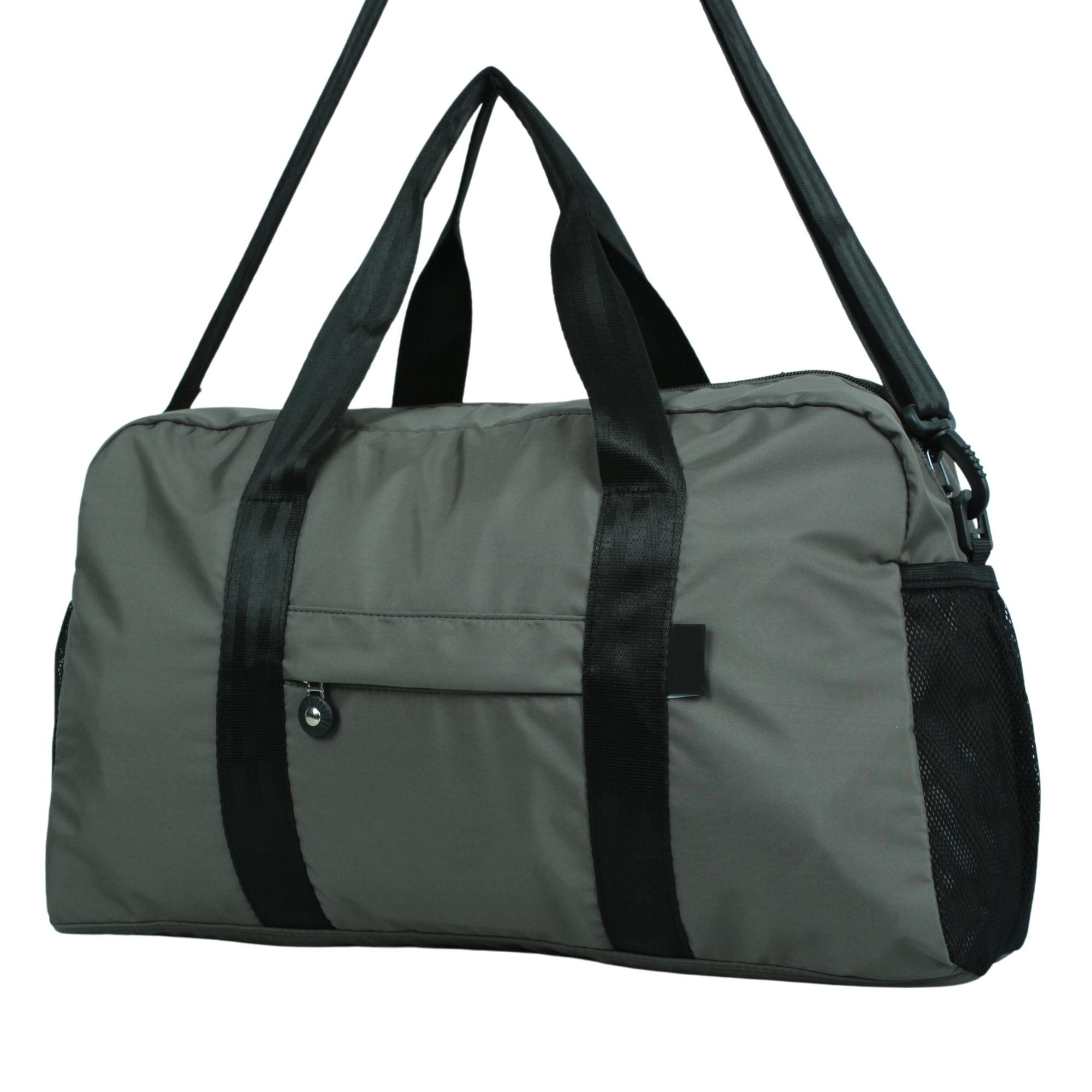 Bagacar 30x50x16 Cm Gri Paraşut Kumaş Plaj Spor ve Seyahat Çantası