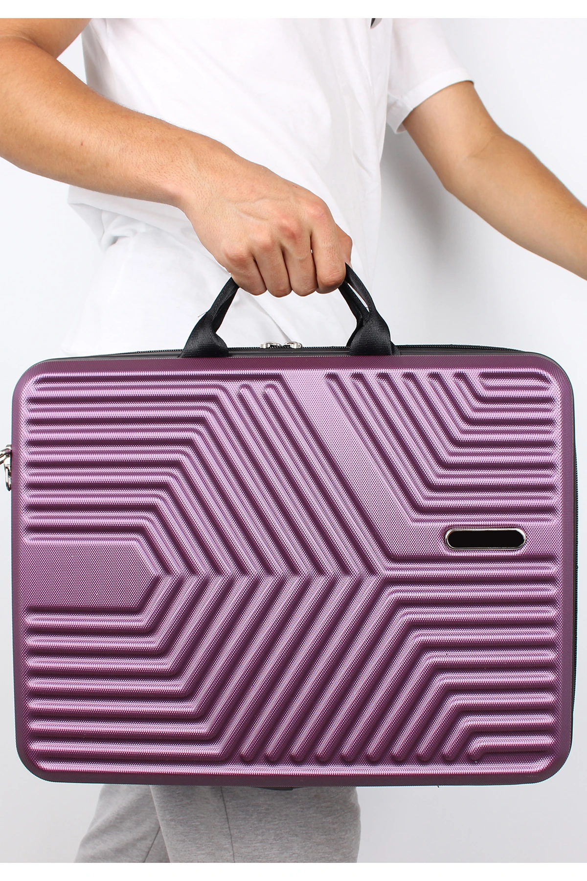 Bagacar Abs Kırılmaz Mor Laptop ve Seyahat Çantası