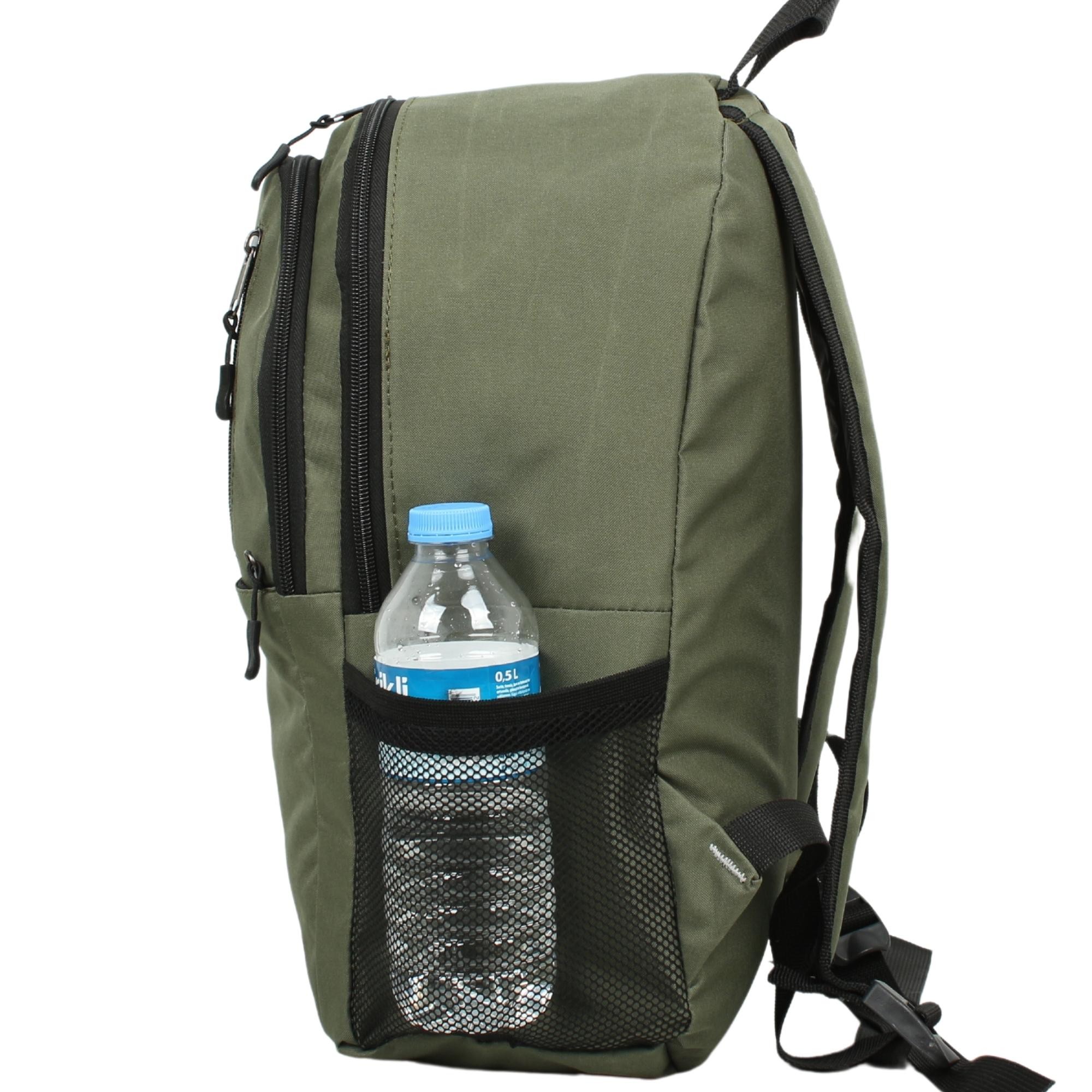 Bagacar Mnt Cepli Yeşil Unisex Okul ve Günlük Sırt Çantası
