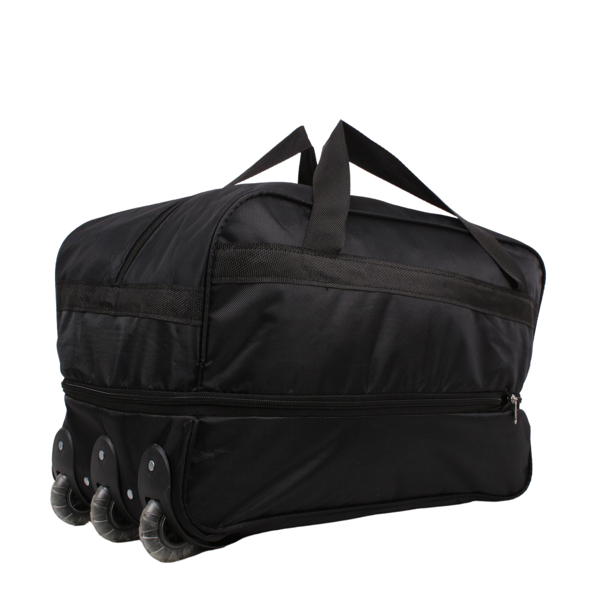 Bagacar 3 Teker Körüklü Orta  Boy Seyahat Valizi Siyah