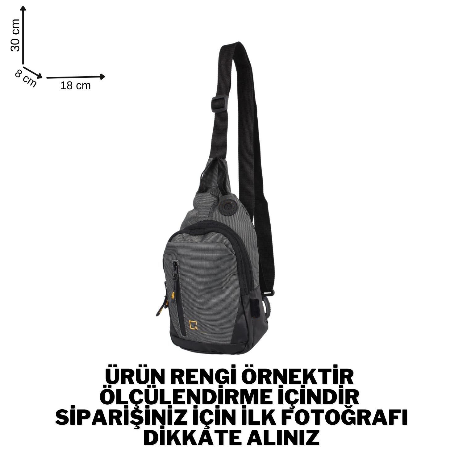 Bagacar Mega Model 1025 Gri Unisex Body Bag Omuz Çantası