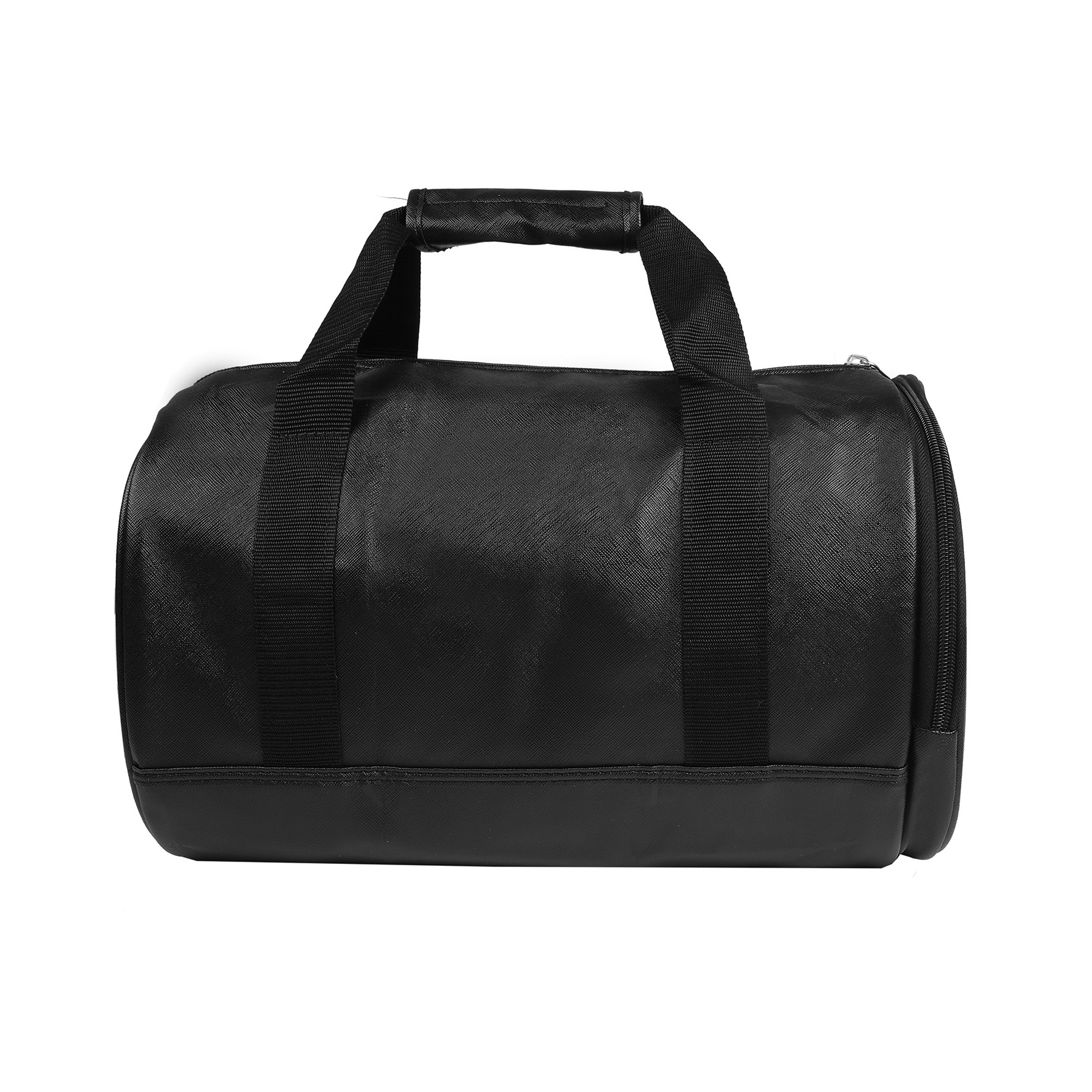 Bagacar Unisex Suni Deri Seyahat ve Spor Çantası Siyah