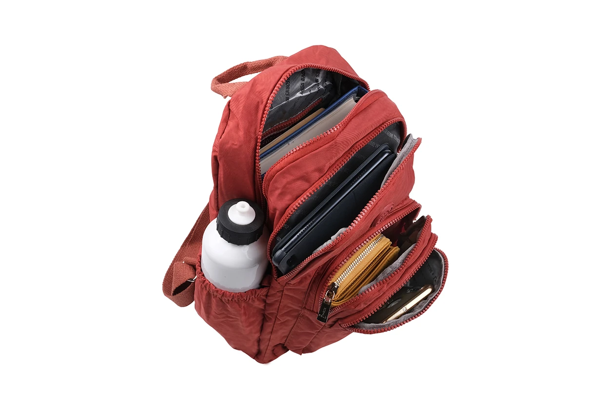 Bagacar Kaliteli Klınkır Hafif Su Geçirmez Kumaş Sırt Çantası Kiremit