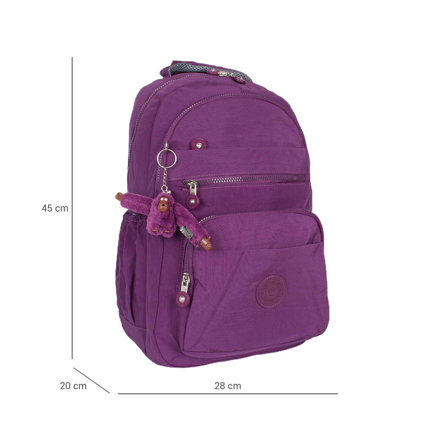 Kenyon 1810 Unisex Klinkır Kumaş Sırt Çantası Mor