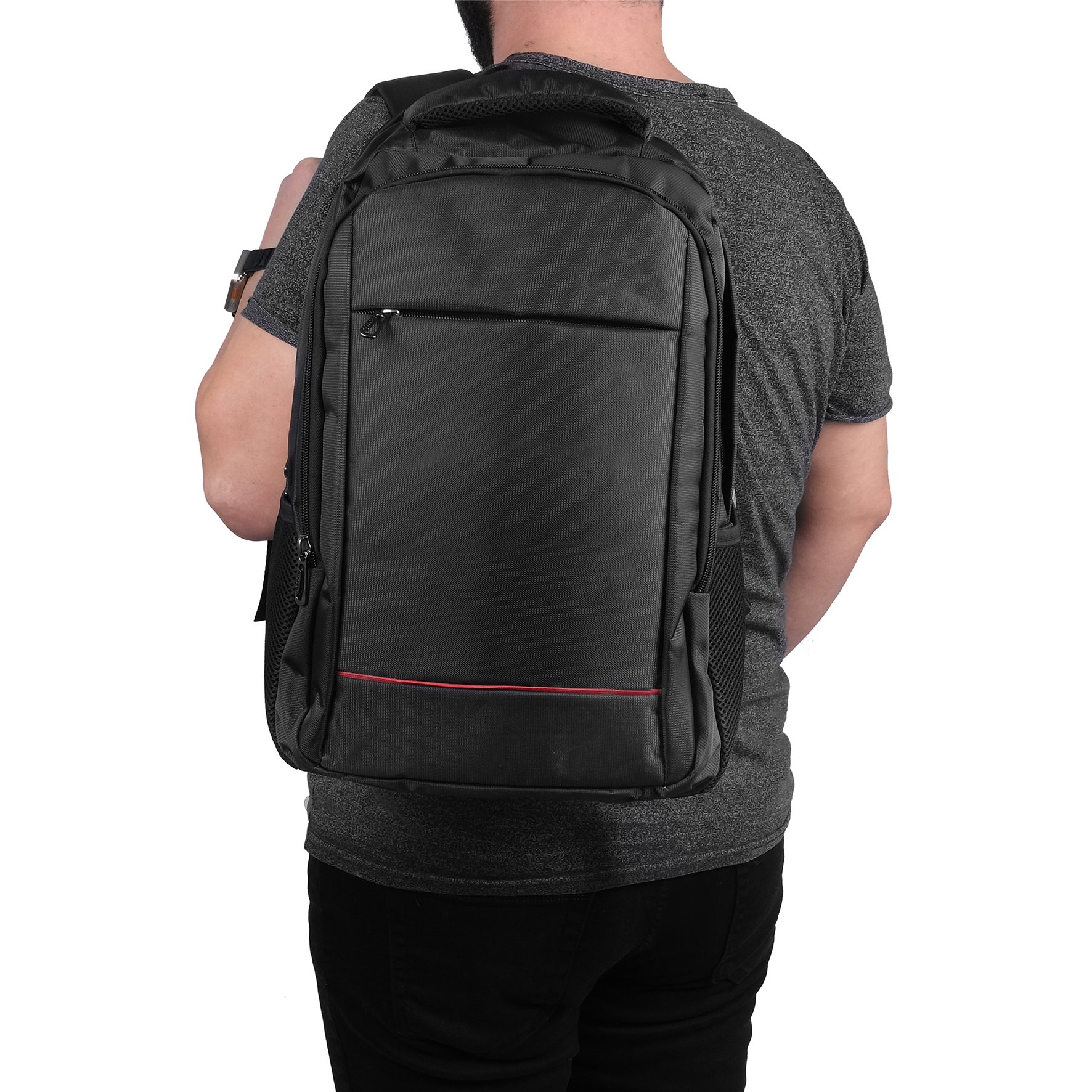 Bagacar Okul ve Günlük Laptop Bölmeli Su Geçirmez Sırt Çantası Siyah