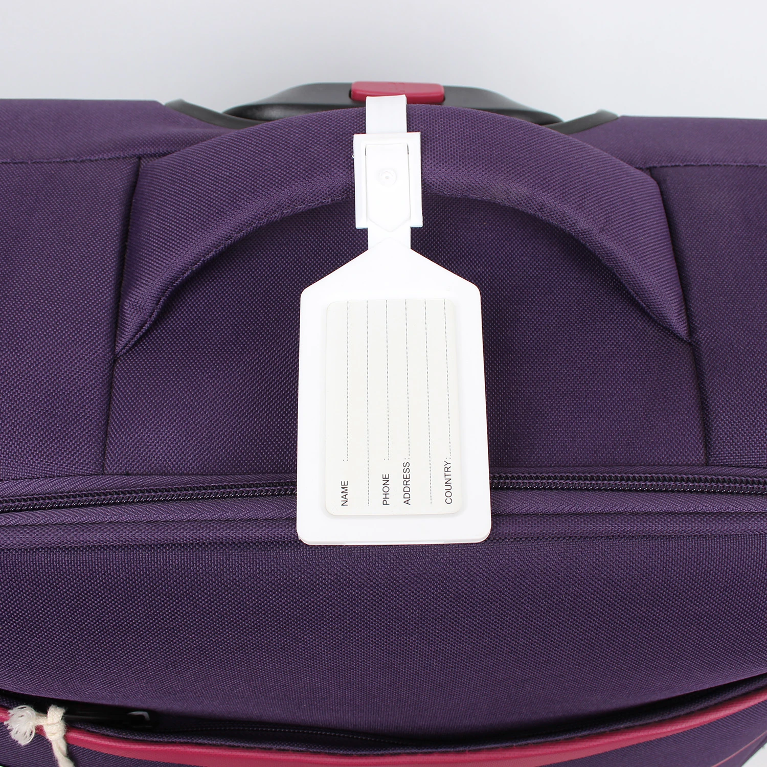 Bagacar Beyaz Valiz İsimliği Uçak Bagaj Etiketi