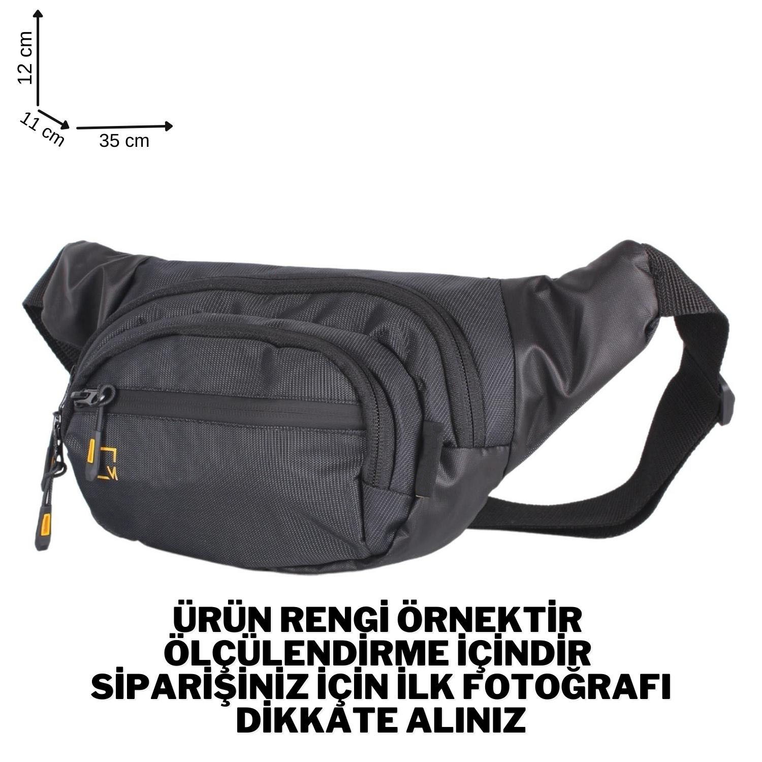 Bagacar Mega Model 1026 Erkek Siyah Bel ve Çapraz Çantası
