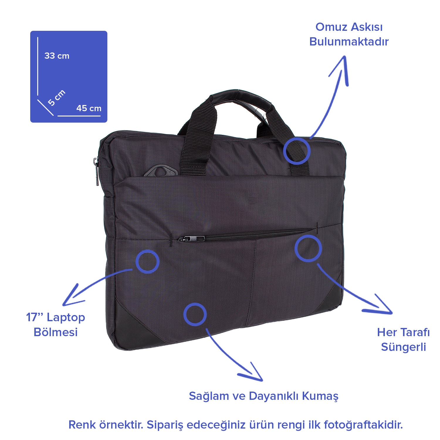 Bagacar 35 Bordo Omuz Askılı 17 inç Notebook ve Evrak Çantası