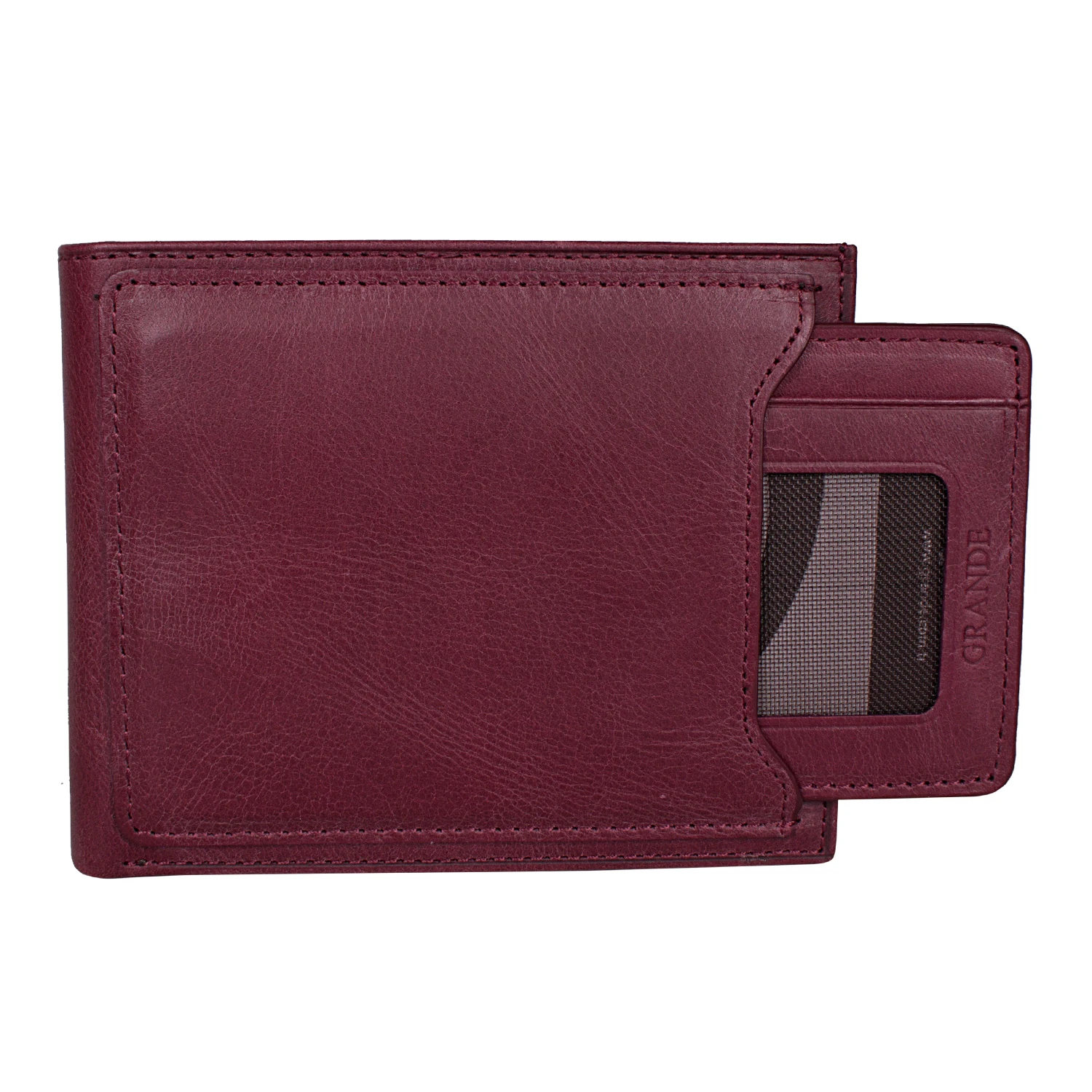 Bagacar 1595 Hakiki Deri Erkek Cüzdanı Bordo