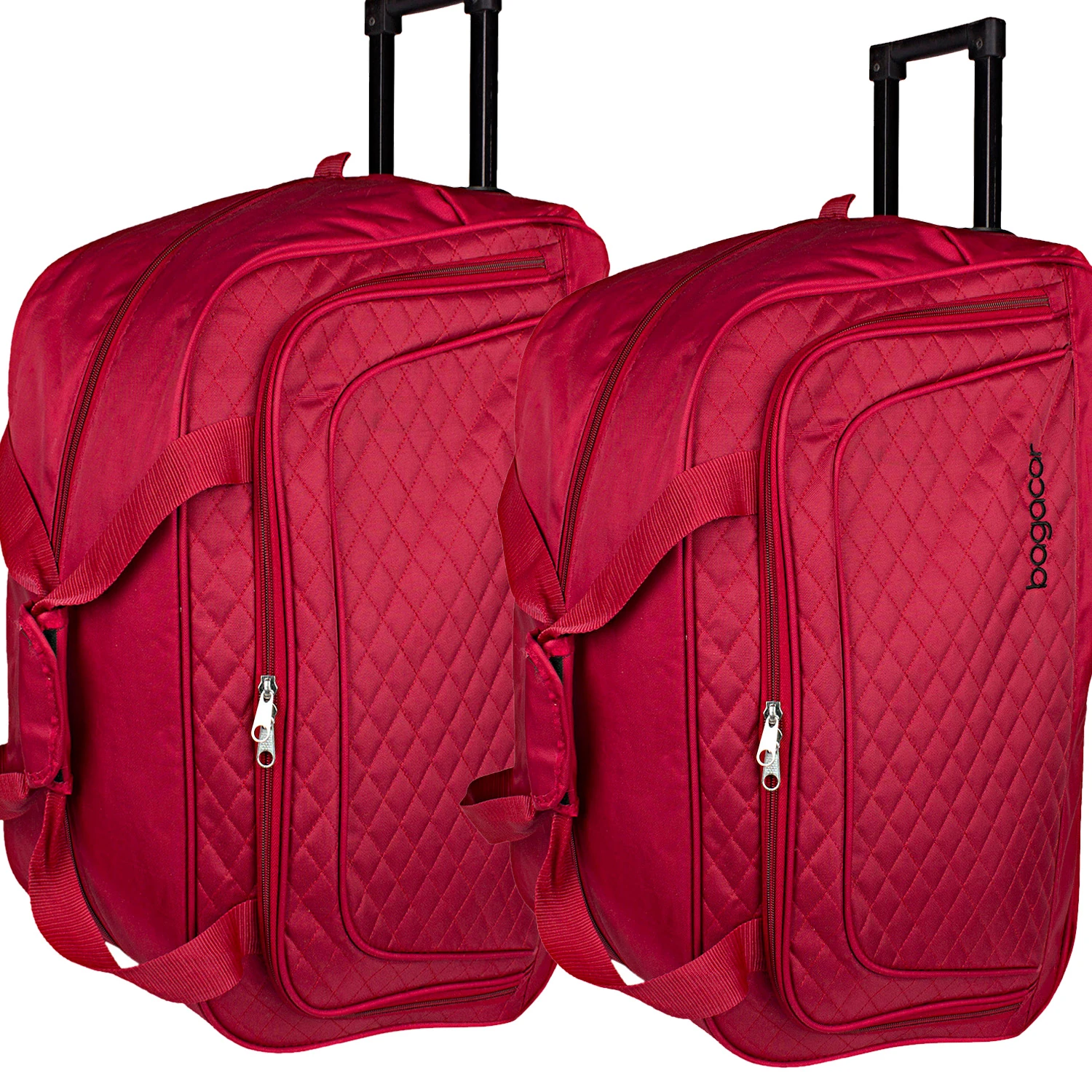 Bagacar Büyük - Kabin İki Tekerlekli Seyahat Çantası Kırmızı